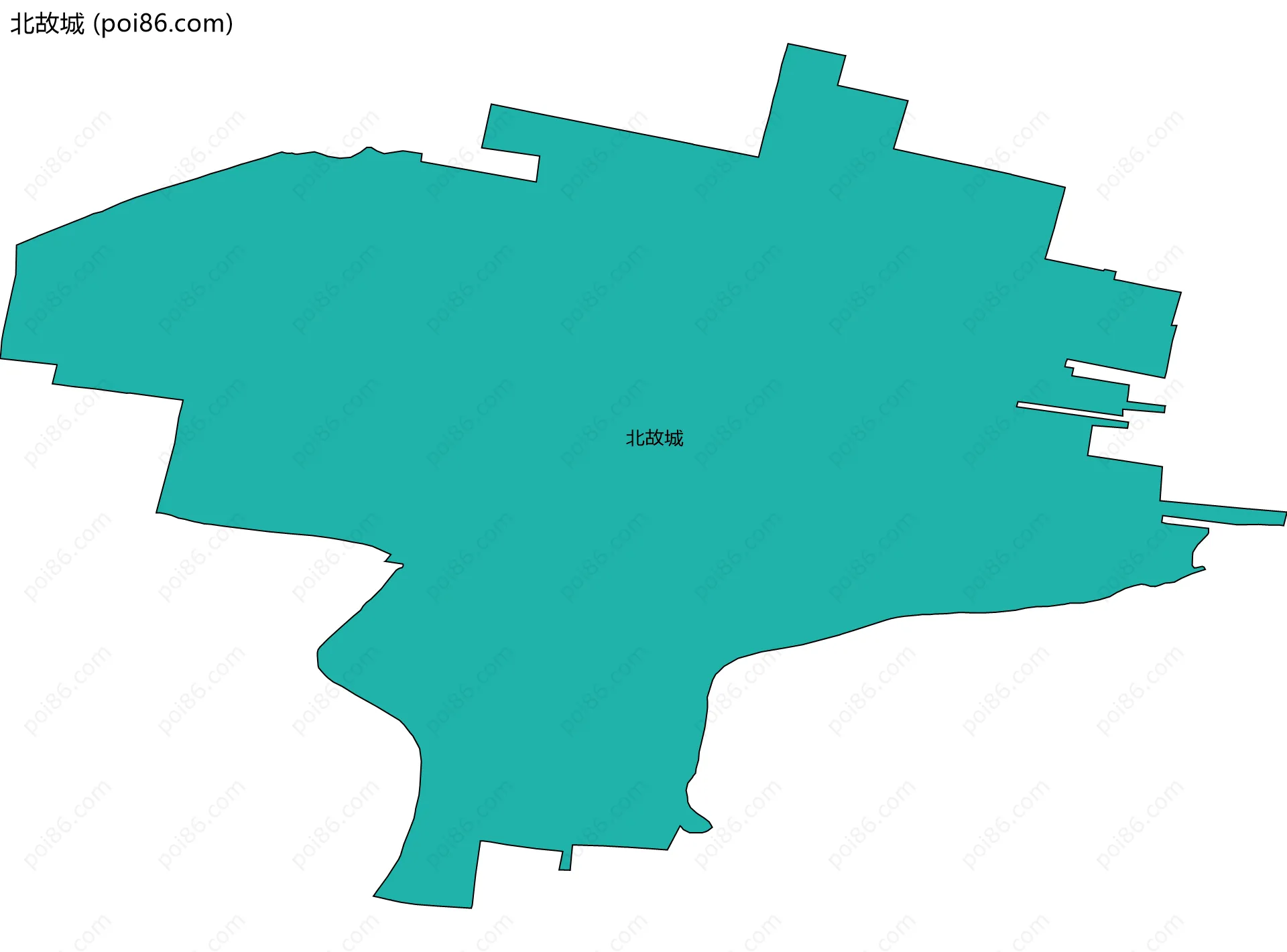 北故城边界地图
