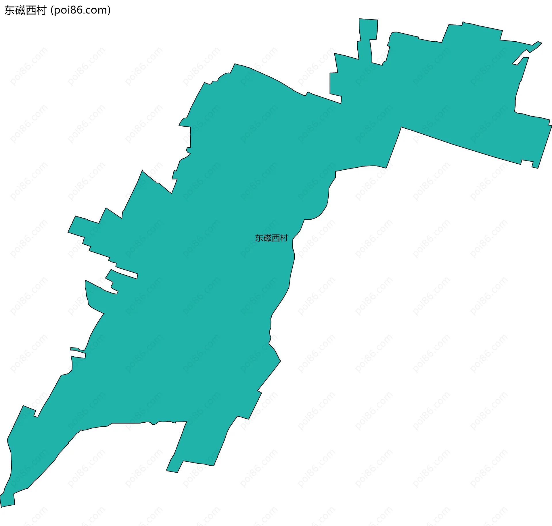 东磁西村边界地图