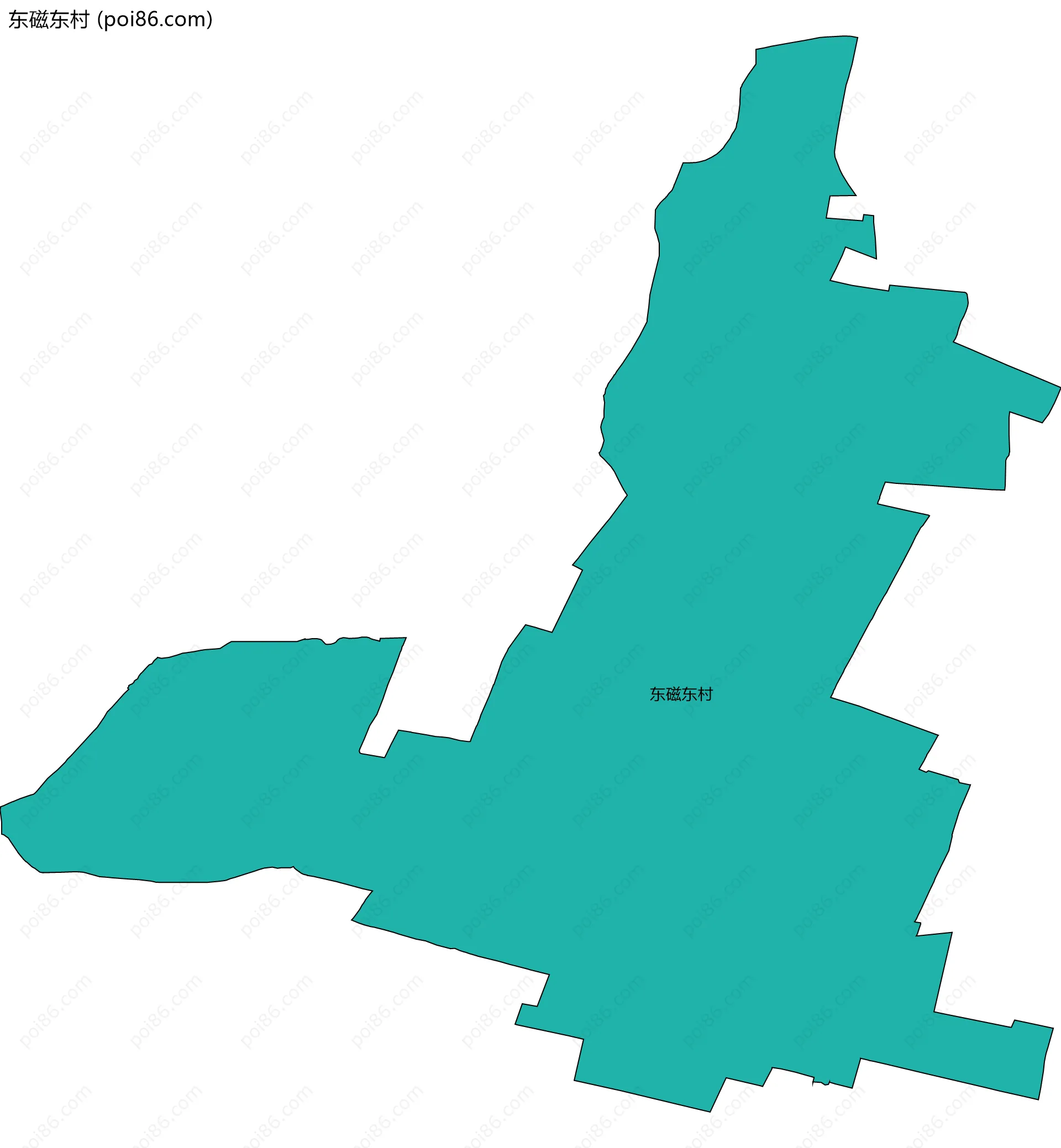东磁东村边界地图