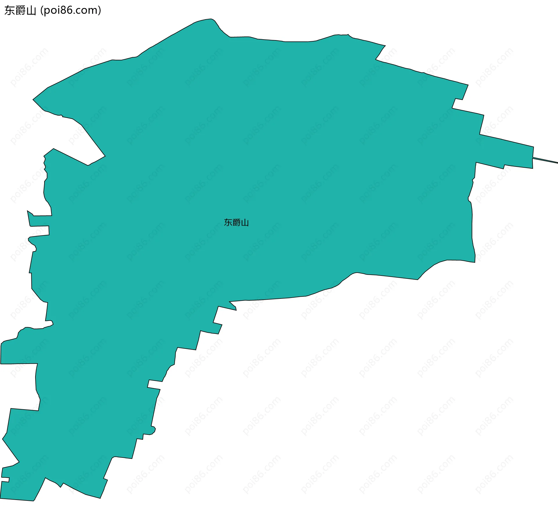 东爵山边界地图