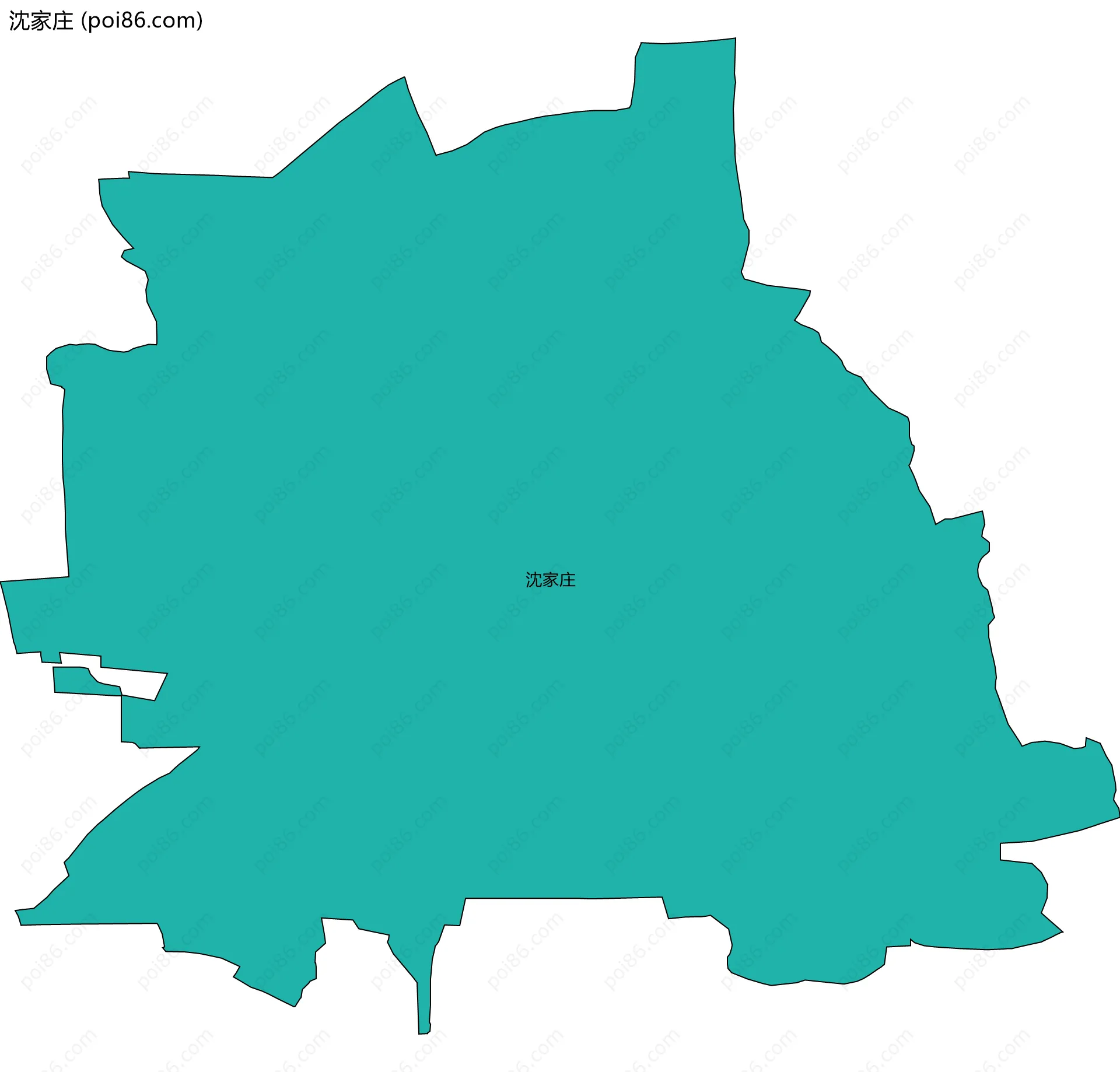 沈家庄边界地图