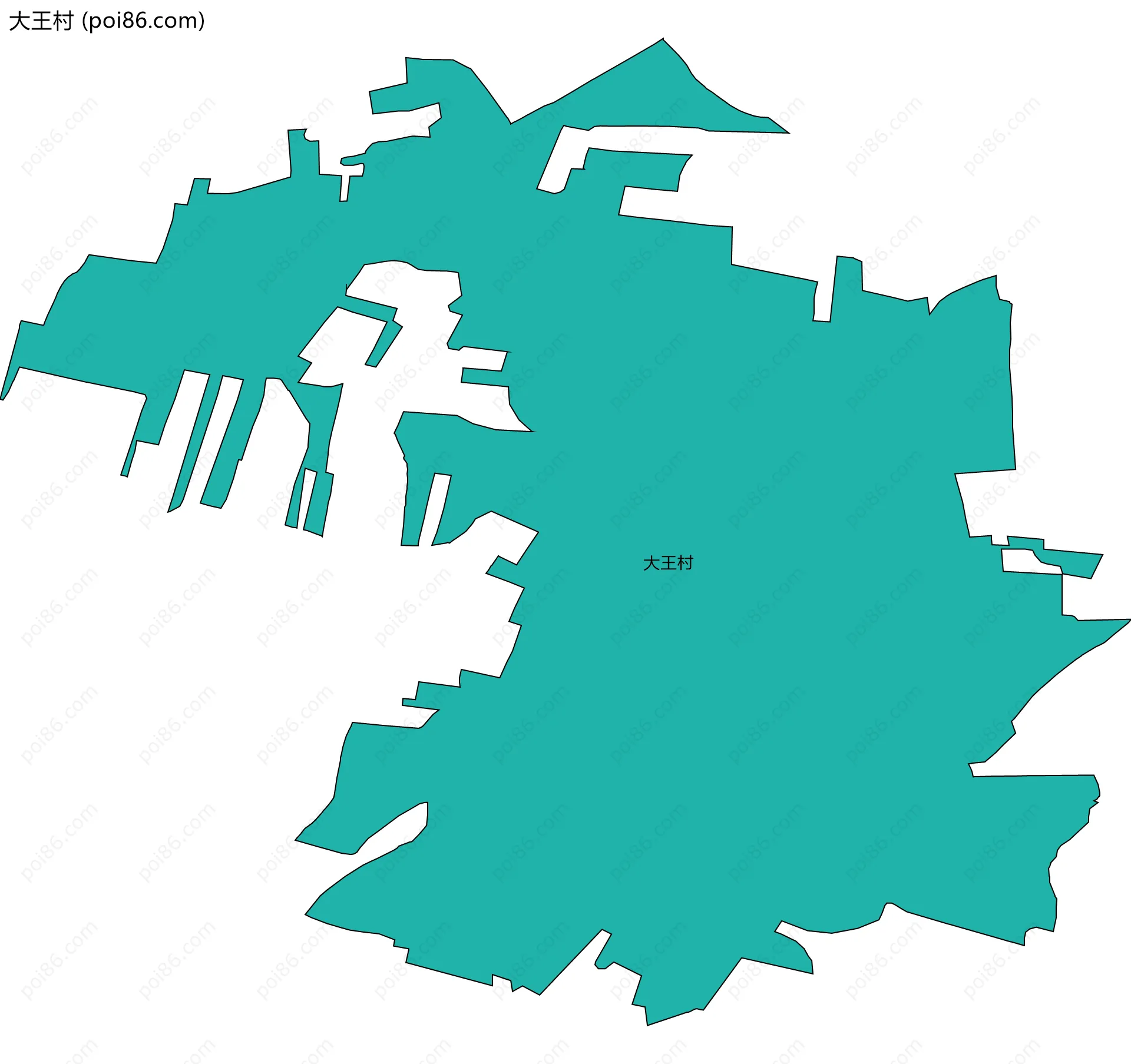 大王村边界地图