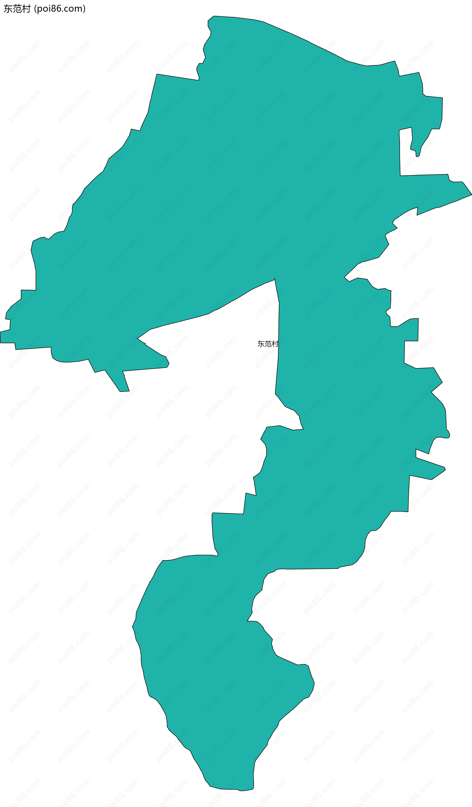 东范村边界地图