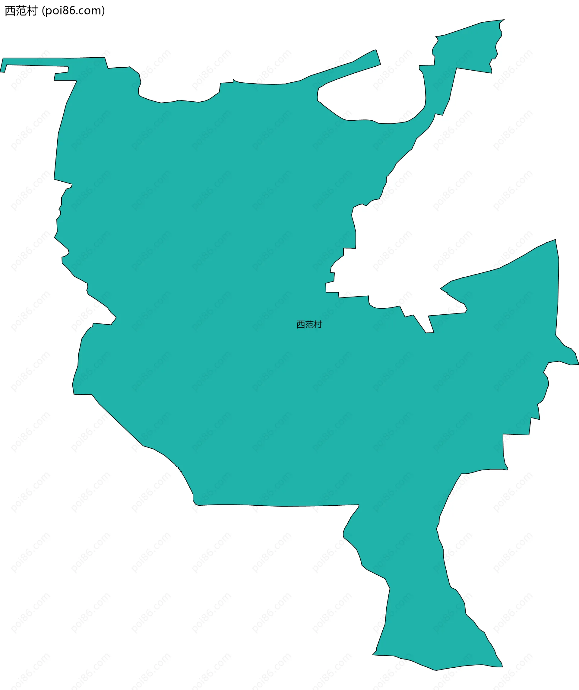 西范村边界地图