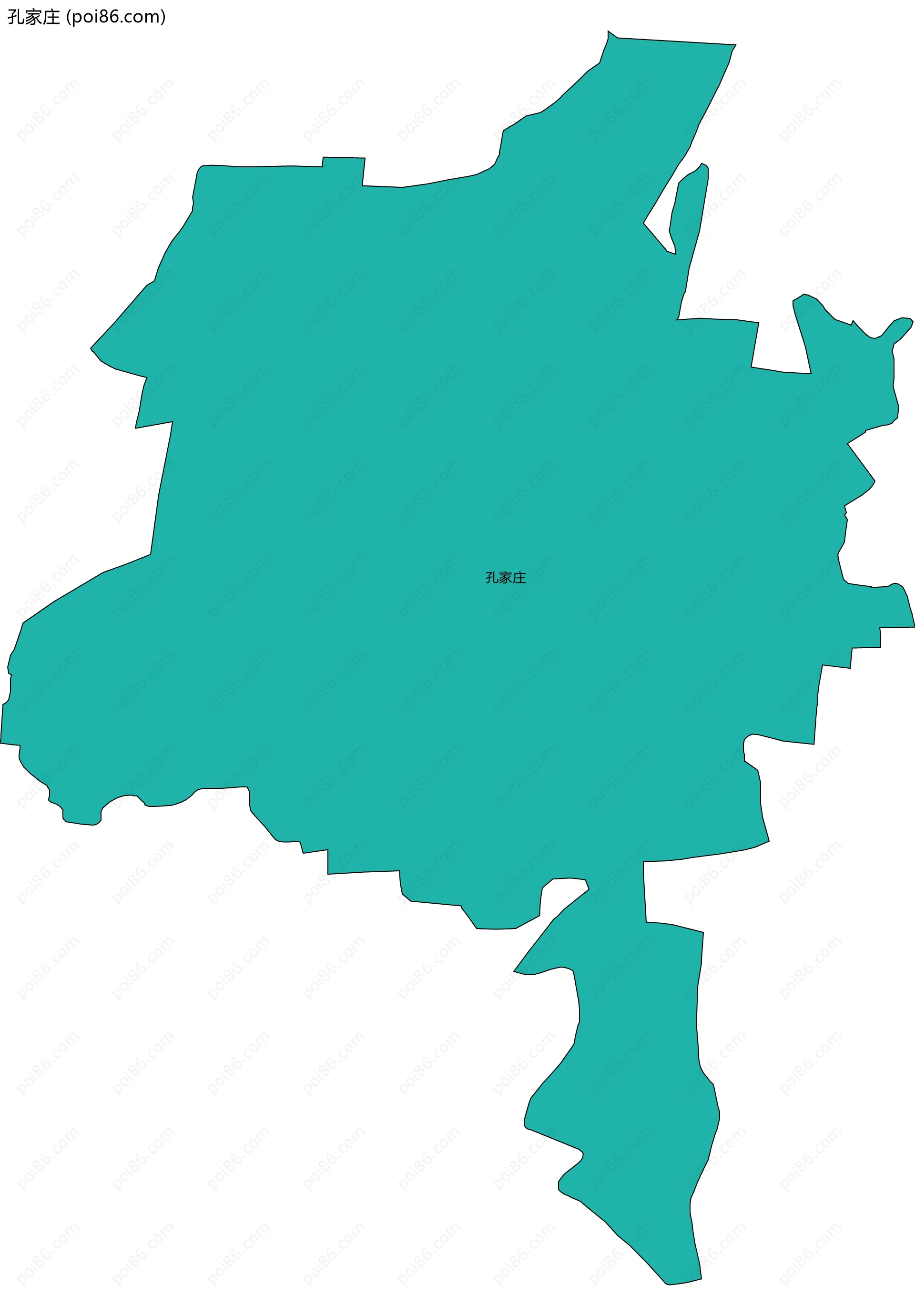 孔家庄边界地图