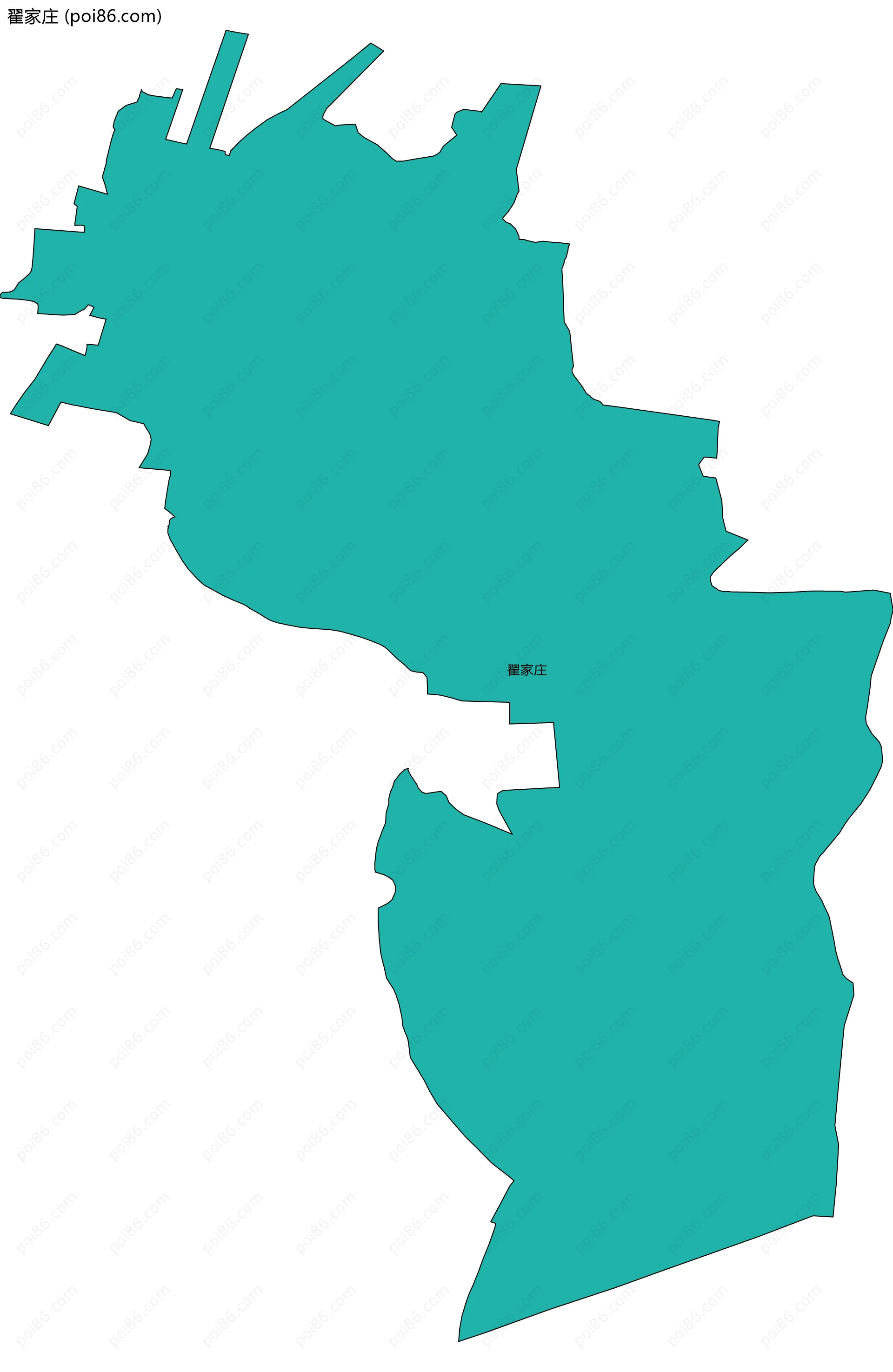 翟家庄边界地图