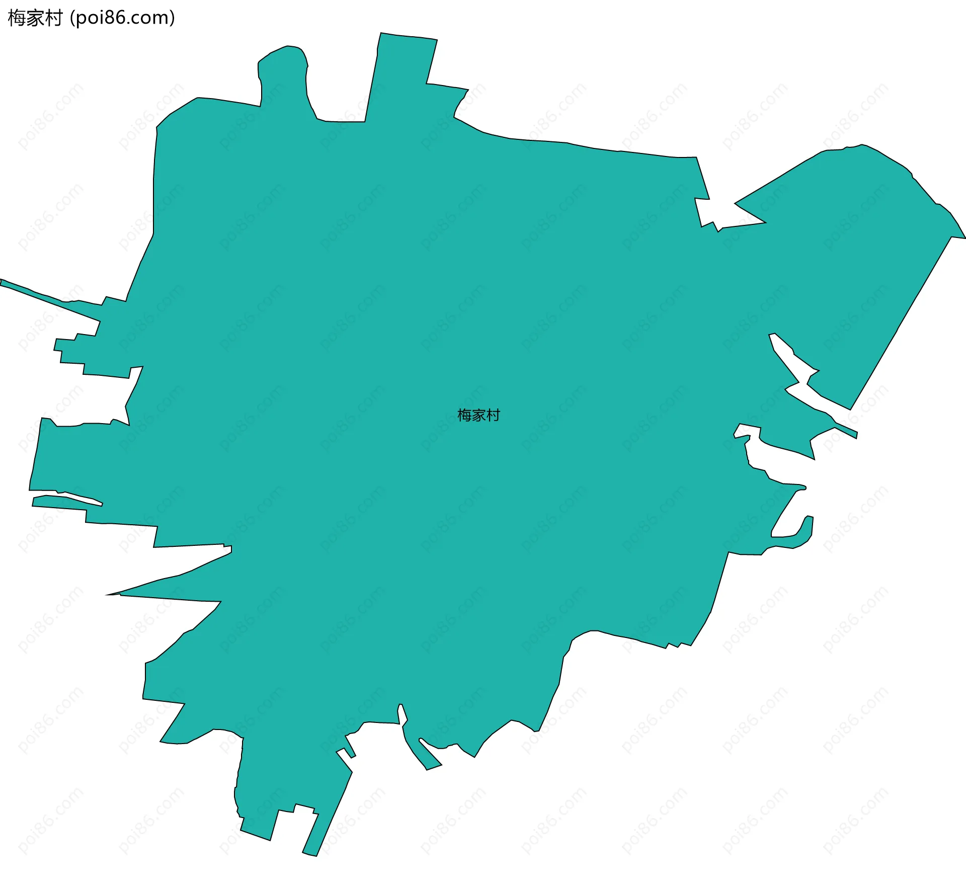 梅家村边界地图