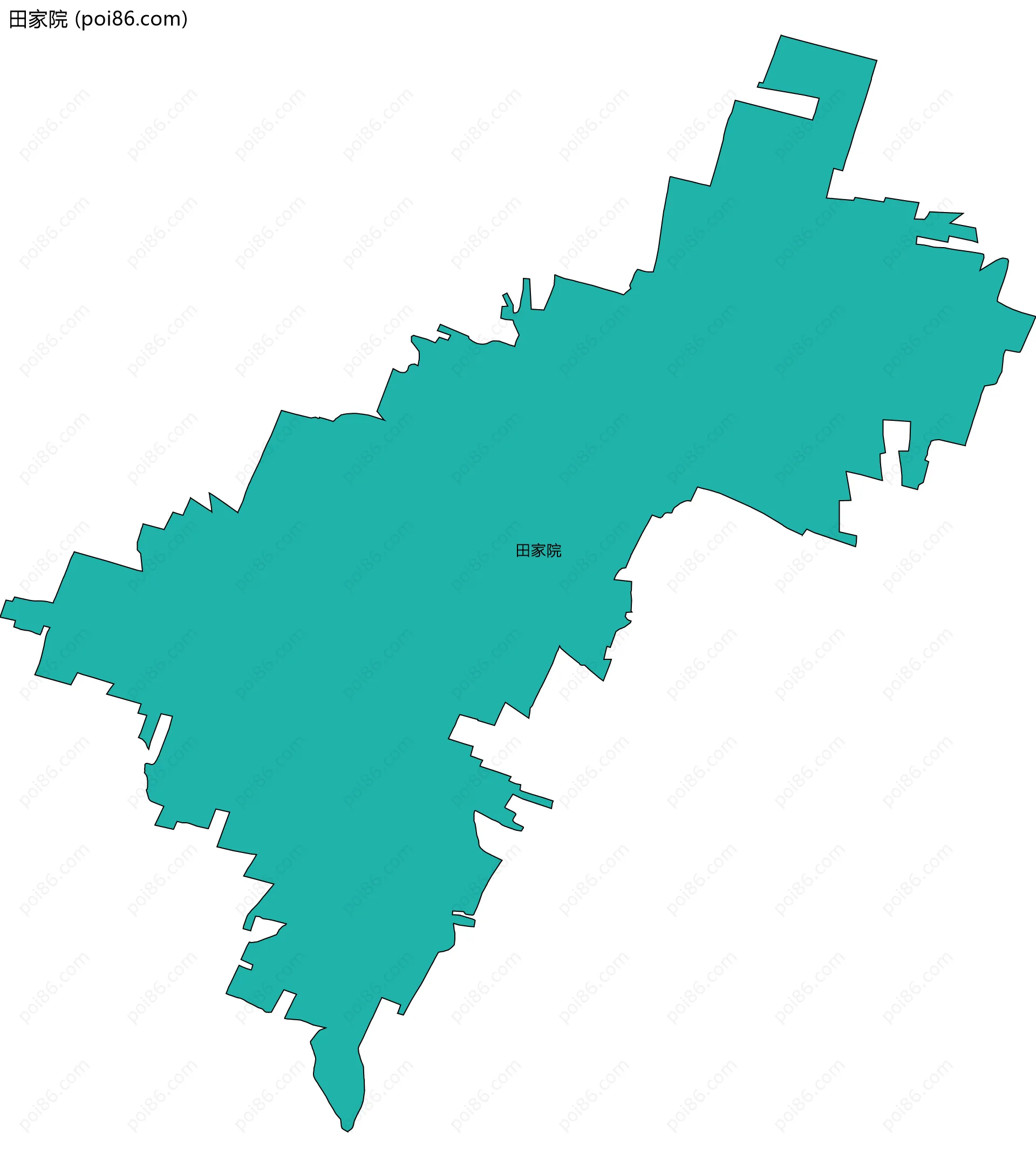 田家院边界地图