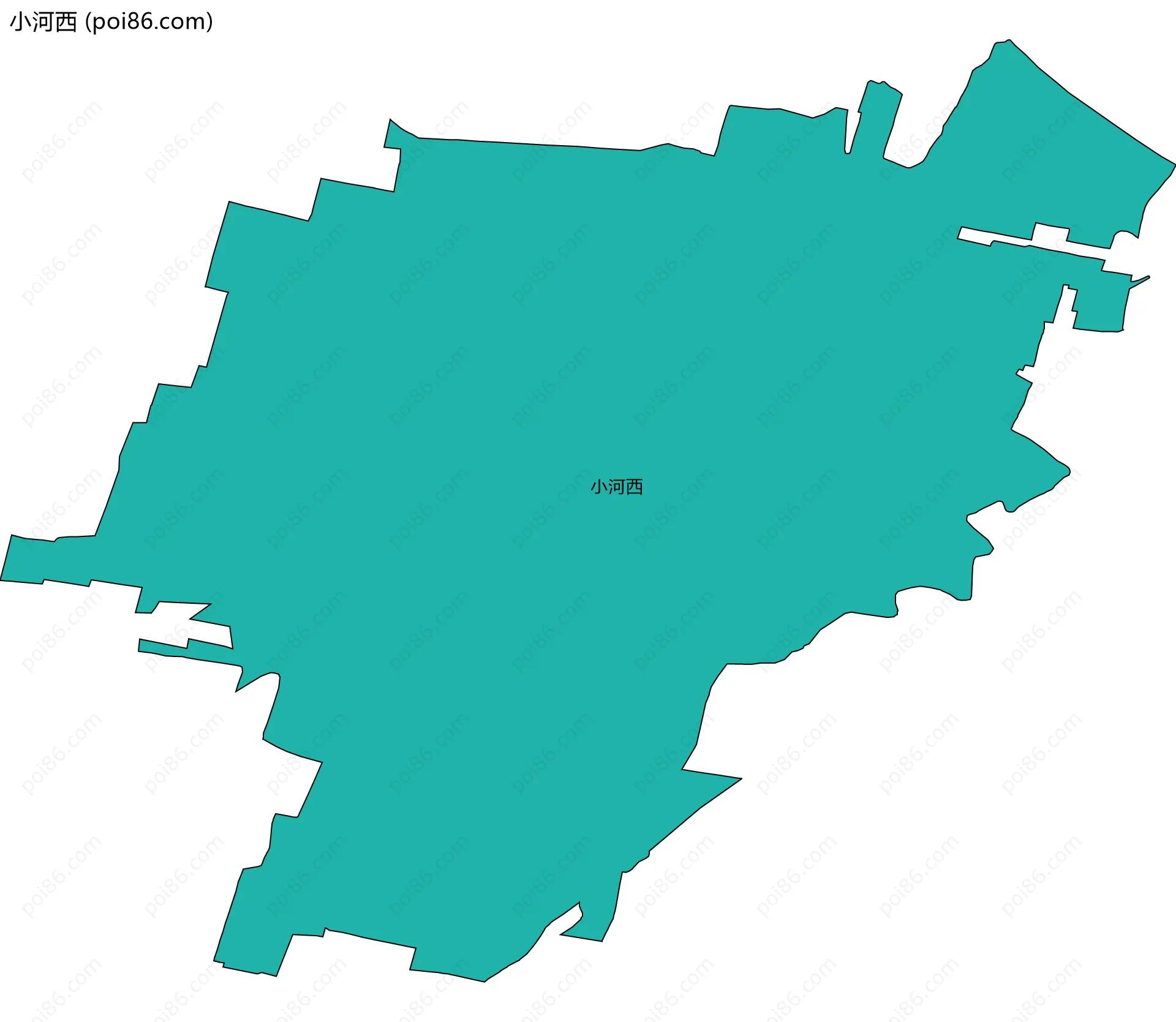 小河西边界地图