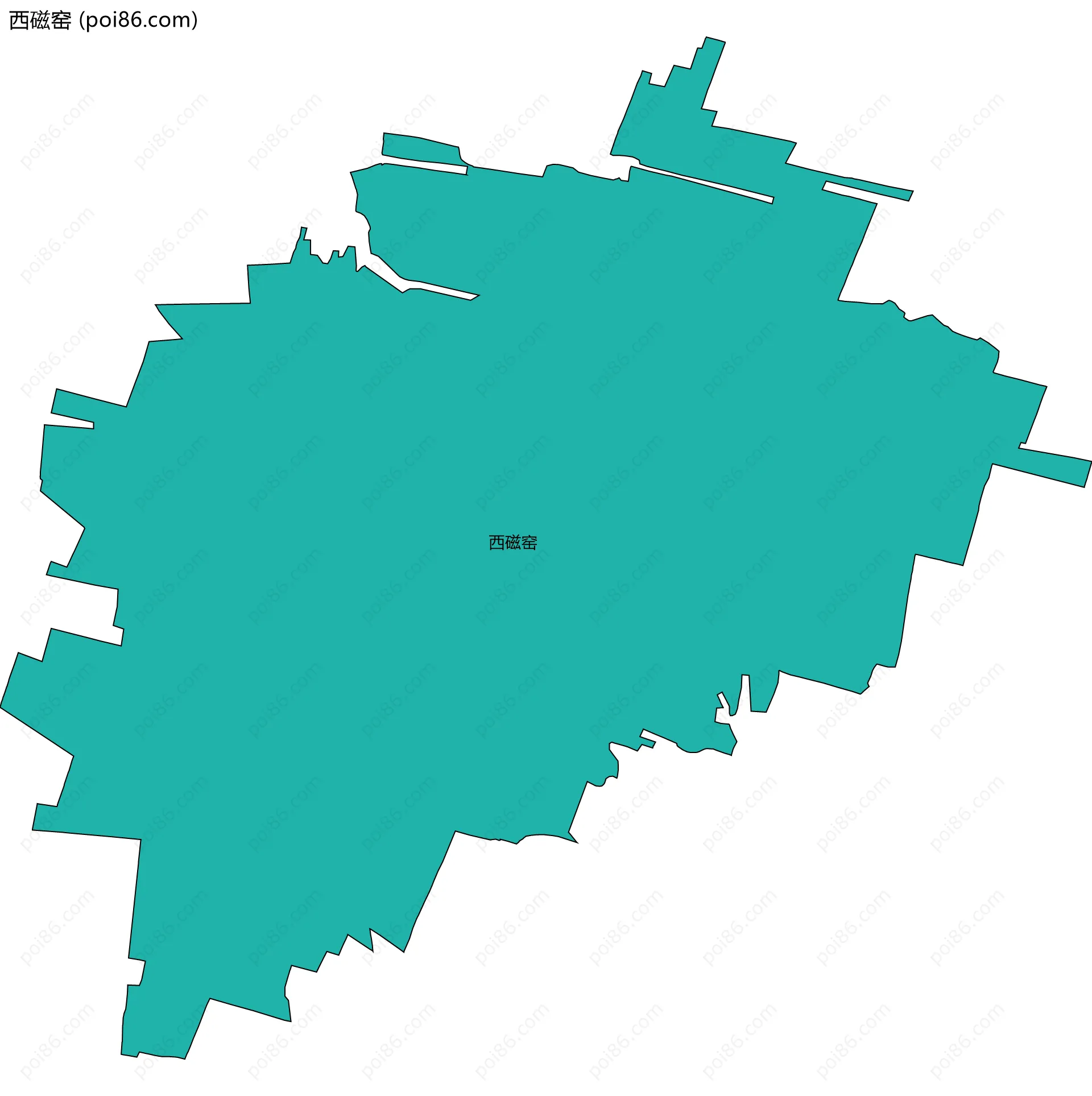西磁窑边界地图