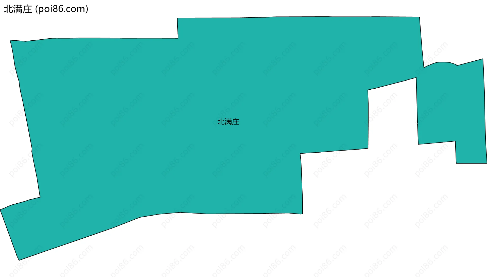 北满庄边界地图