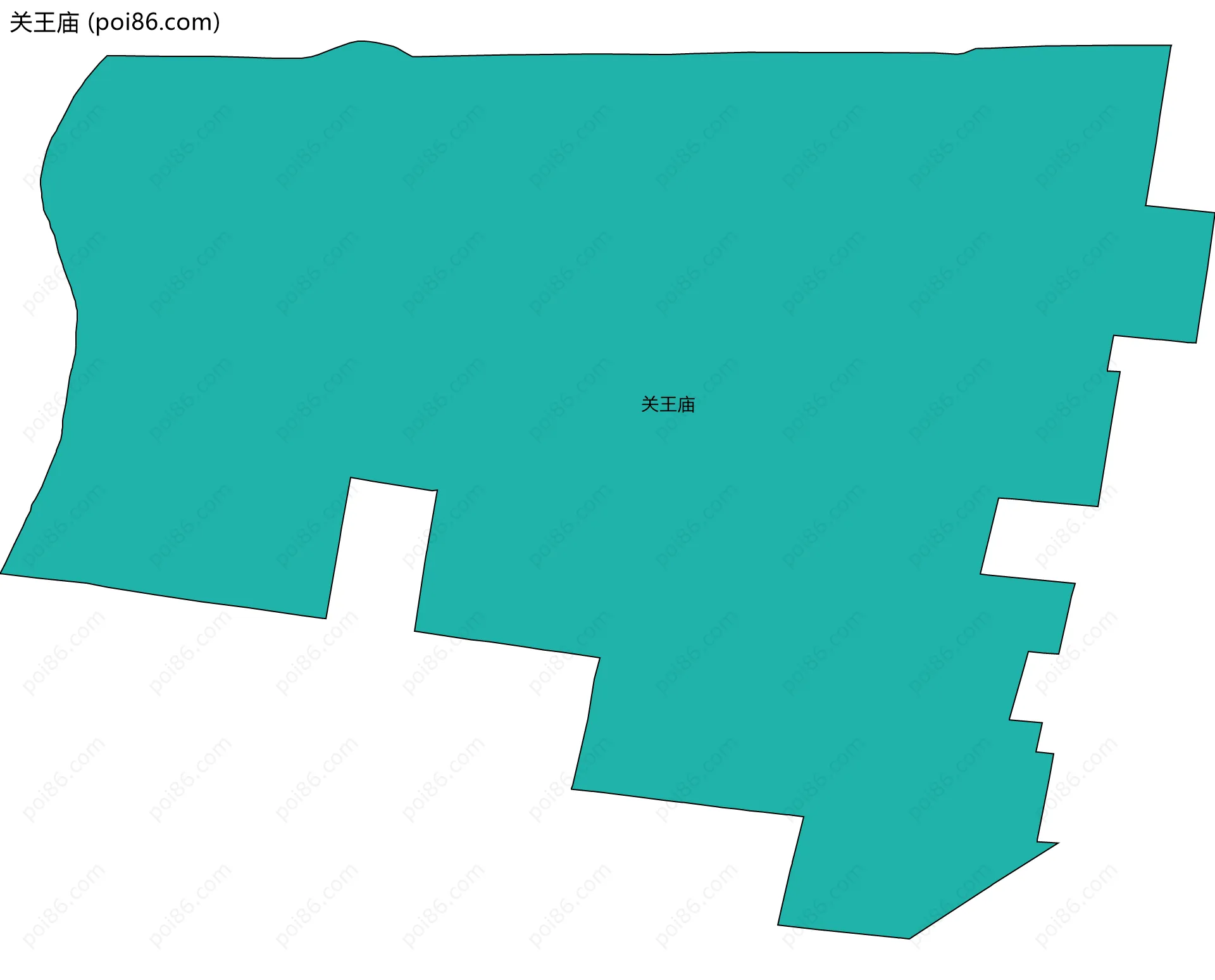 关王庙边界地图