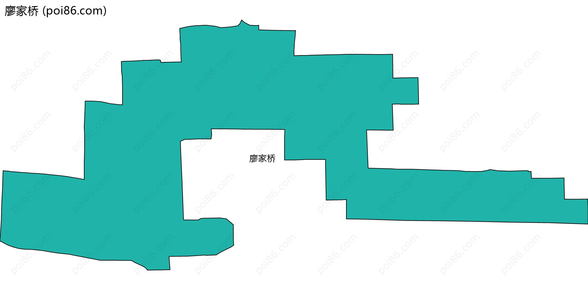 廖家桥边界地图