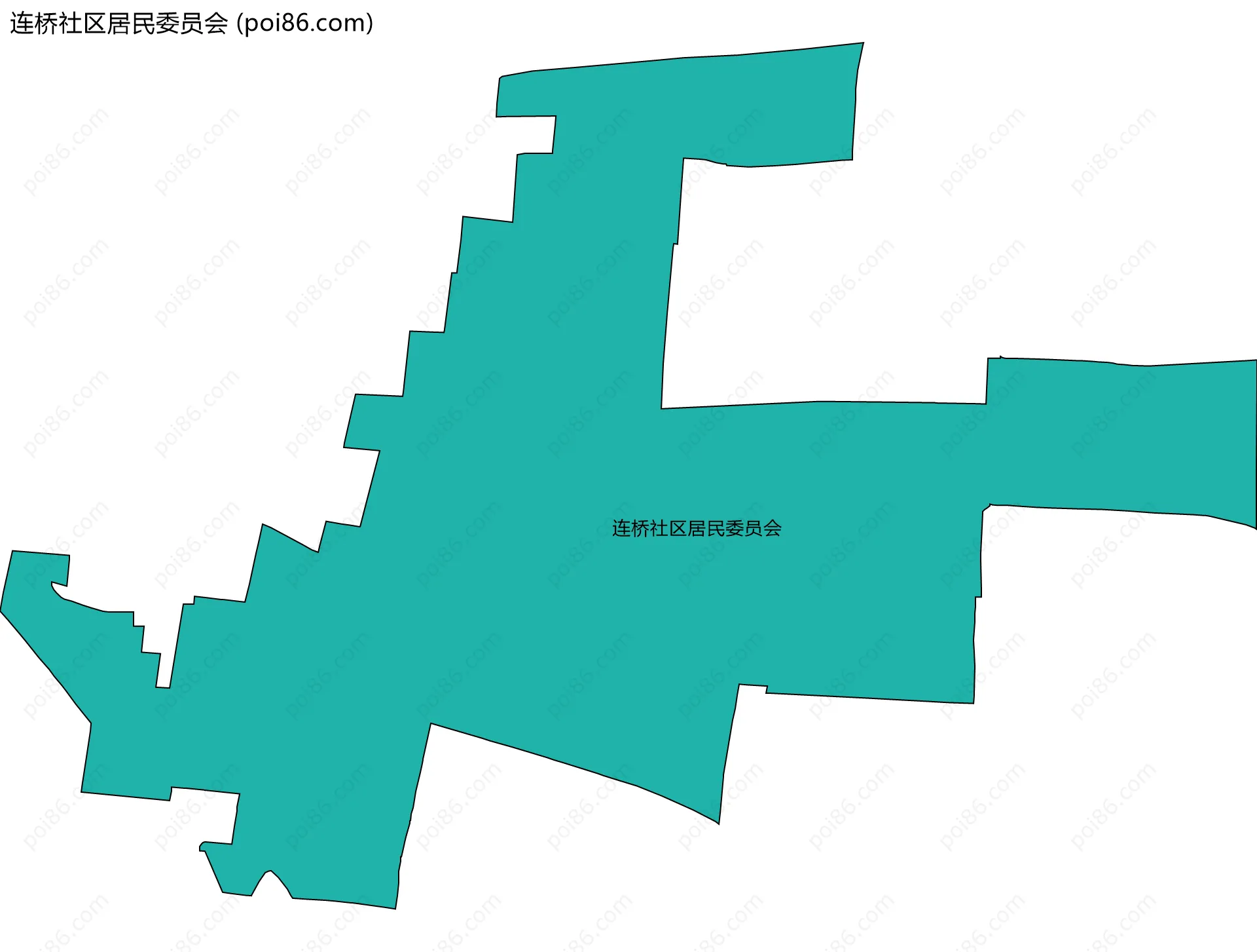连桥社区居民委员会边界地图