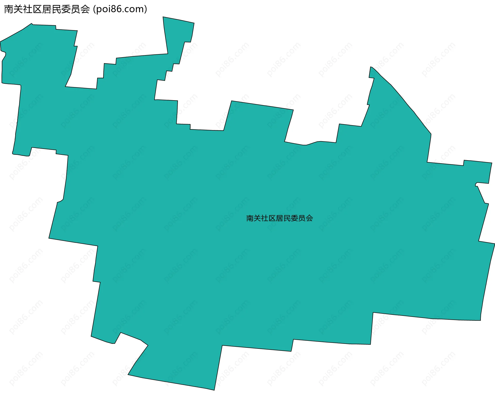 南关社区居民委员会边界地图