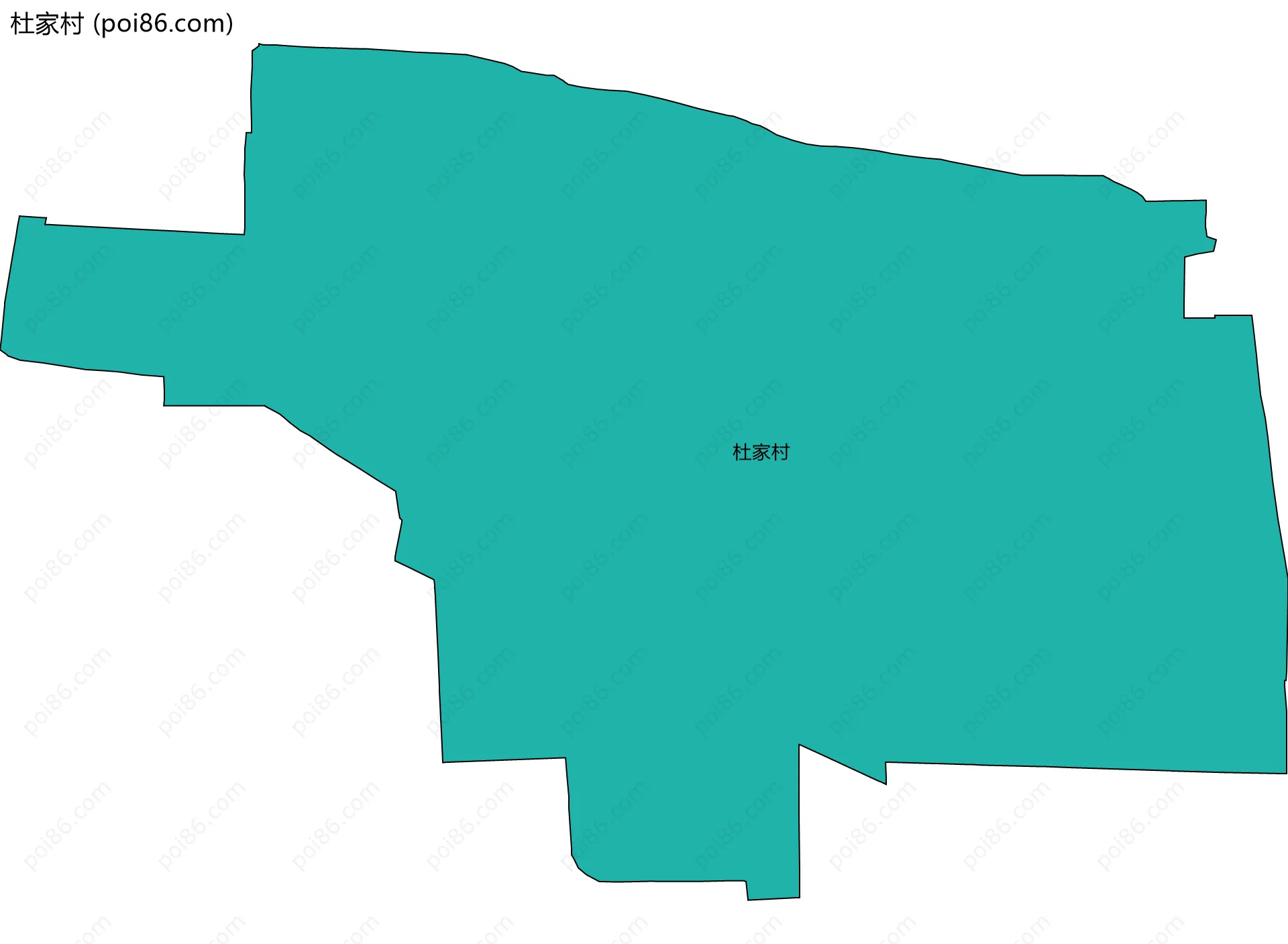 杜家村边界地图