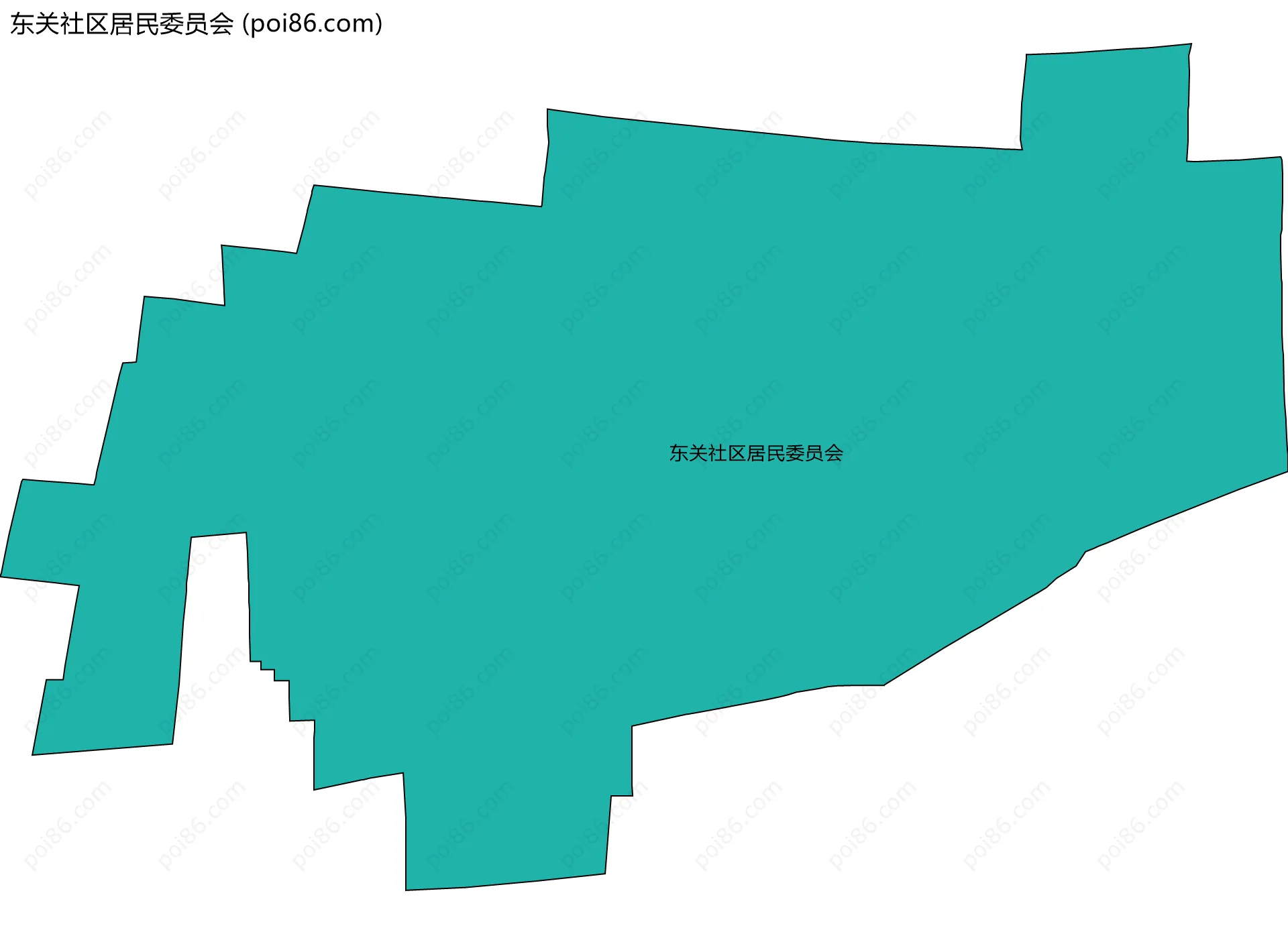 东关社区居民委员会边界地图