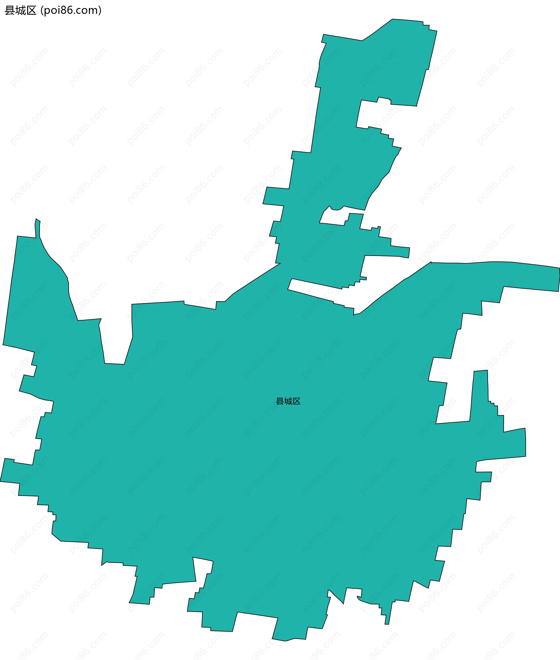 县城区边界地图