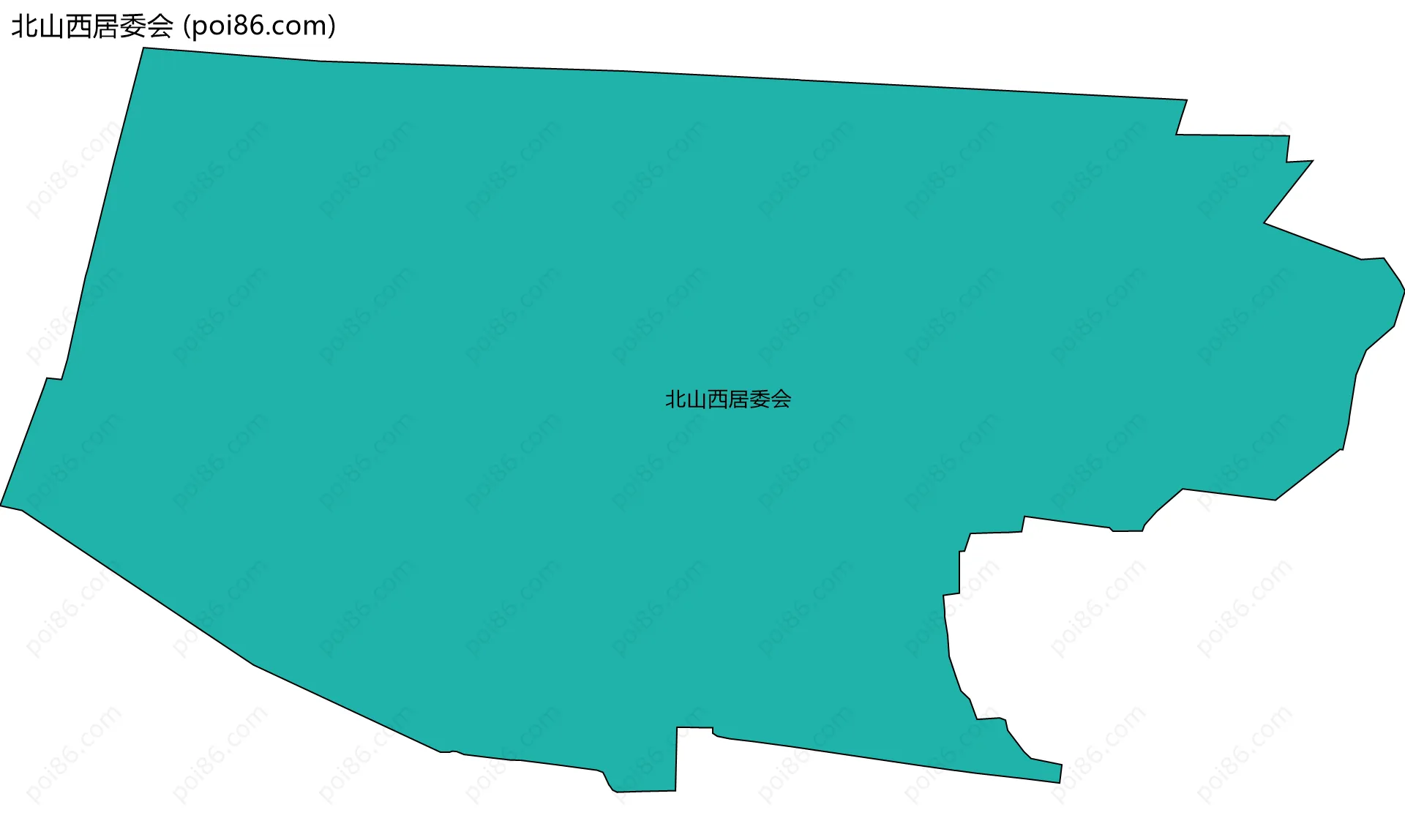 北山西居委会边界地图