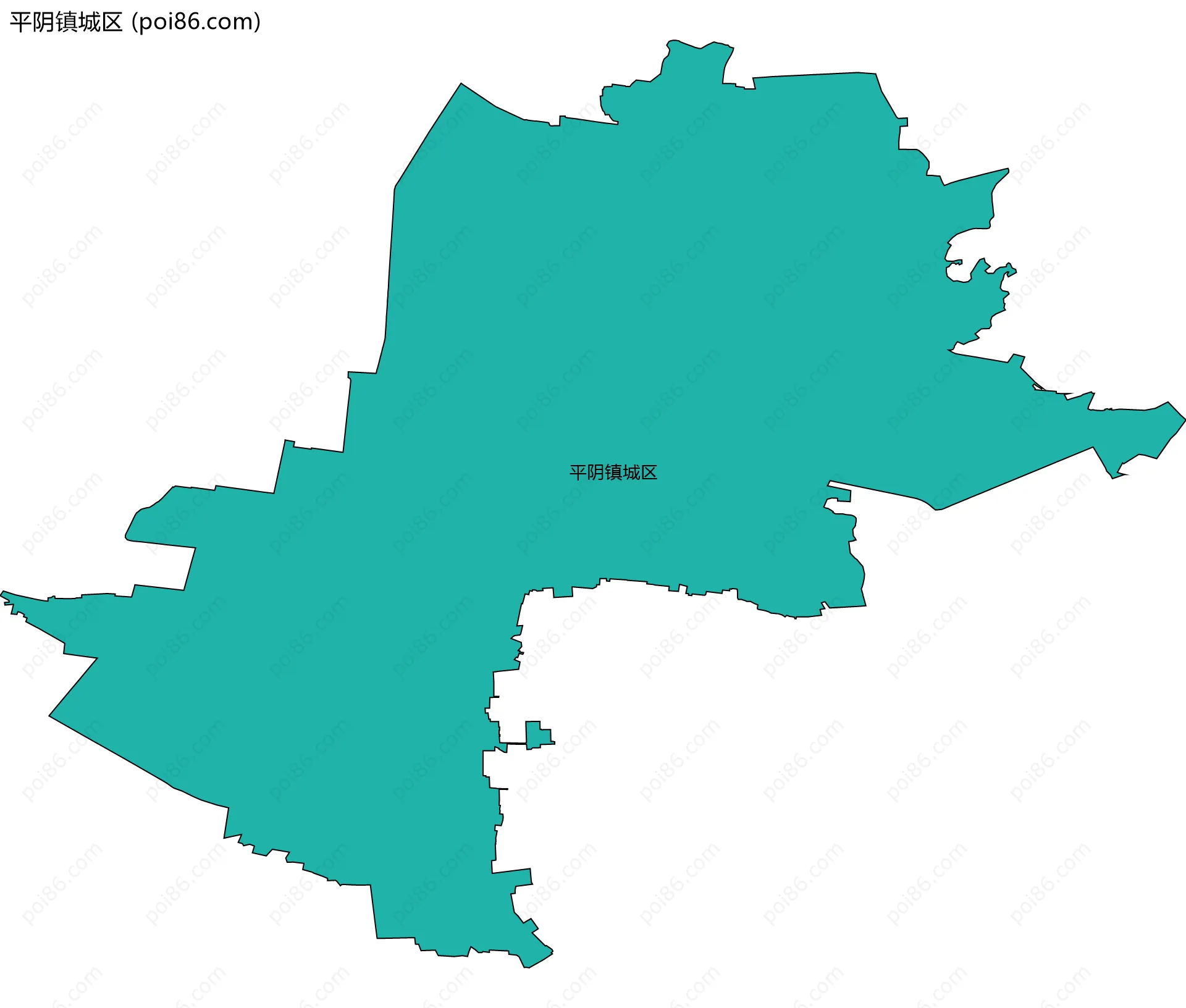 平阴镇城区边界地图