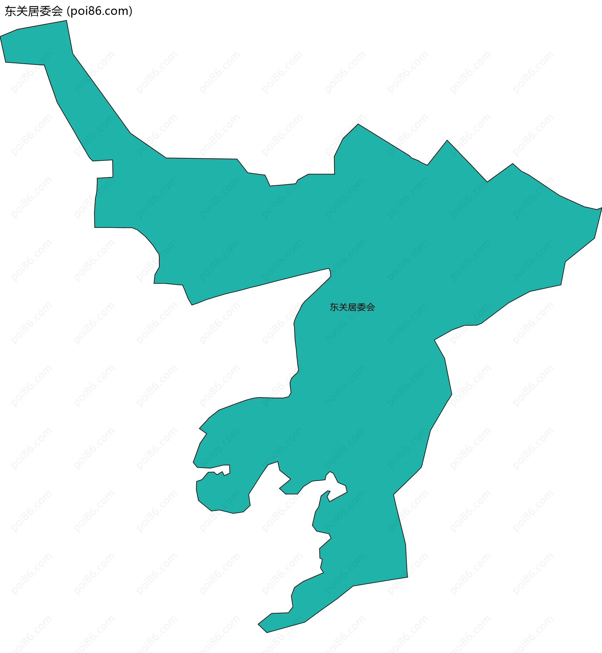 东关居委会边界地图