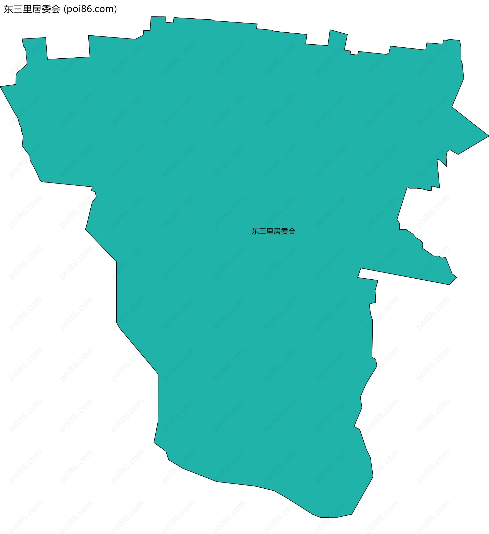 东三里居委会边界地图