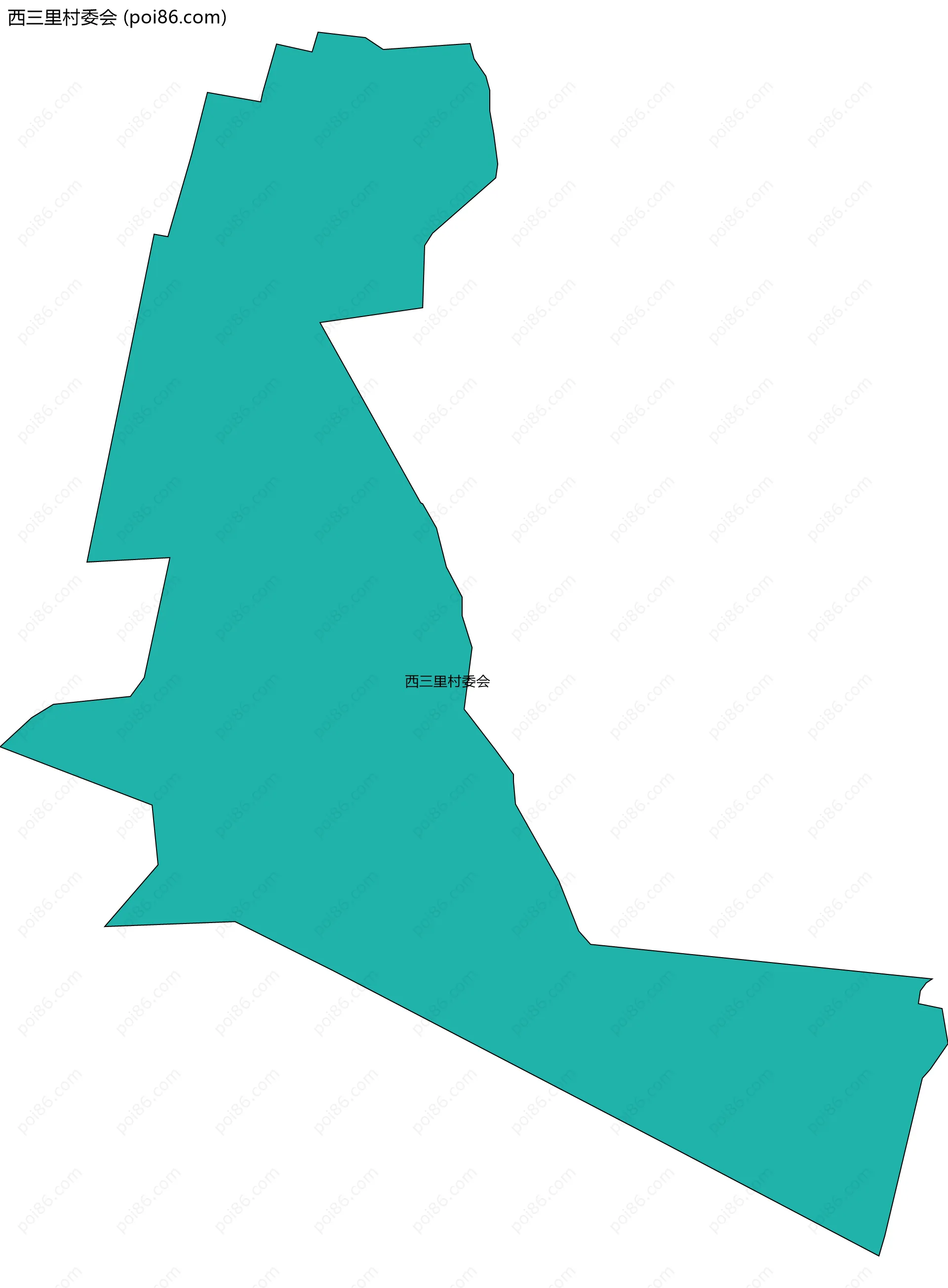 西三里村委会边界地图