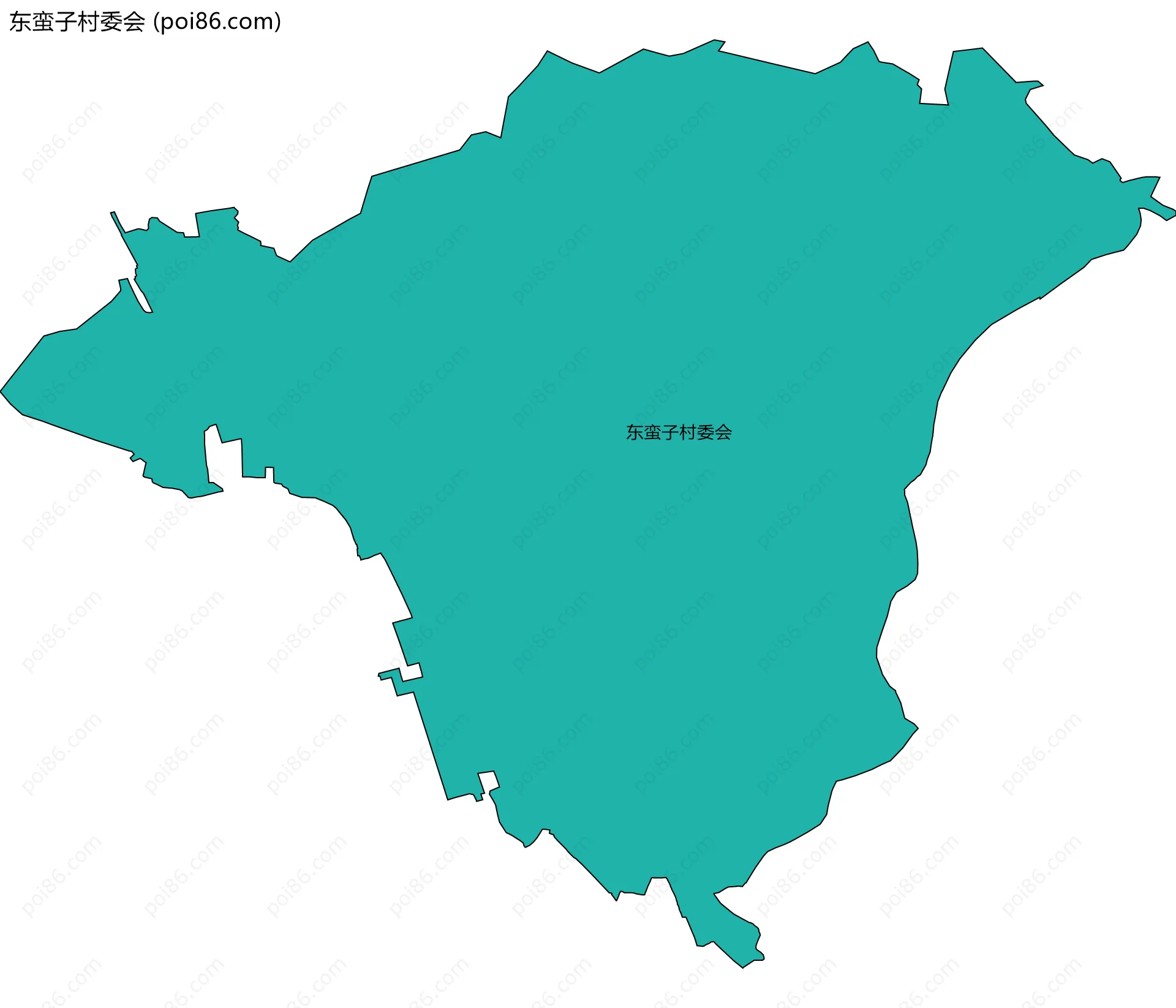 东蛮子村委会边界地图