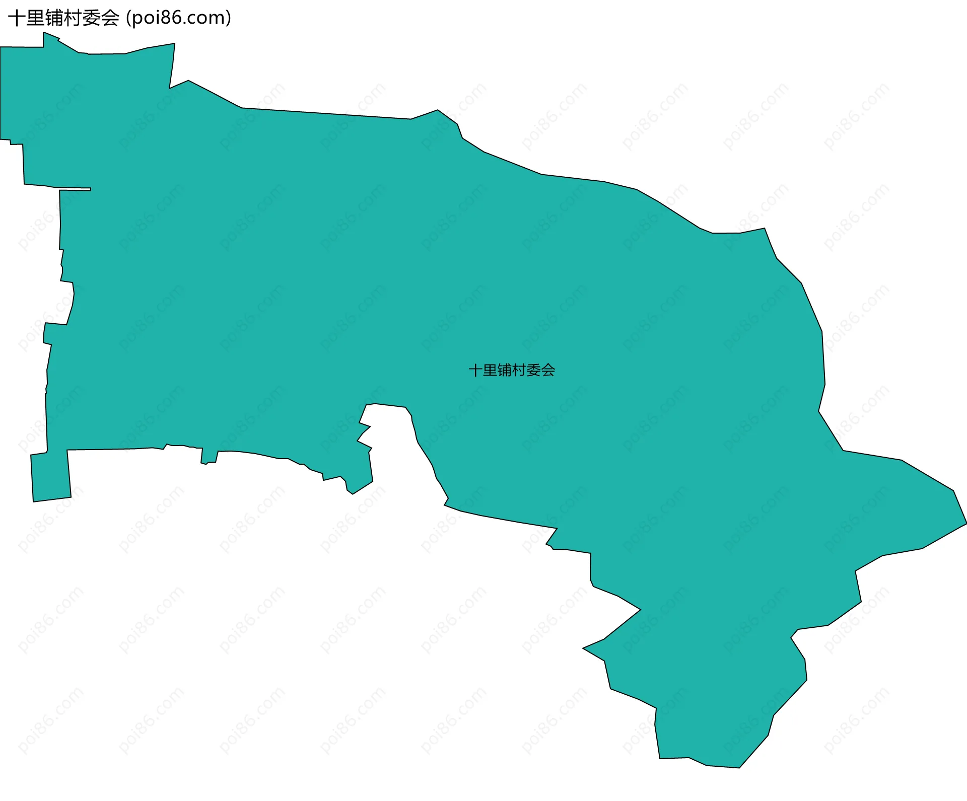 十里铺村委会边界地图