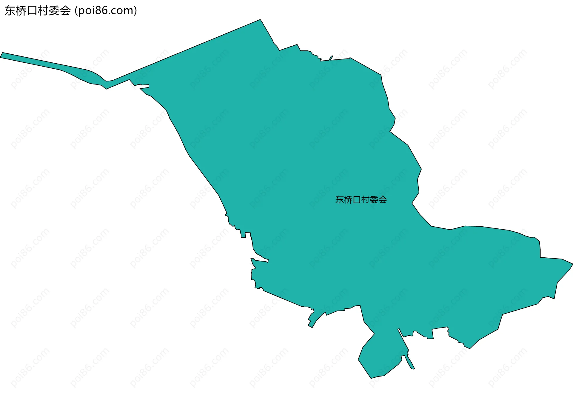 东桥口村委会边界地图