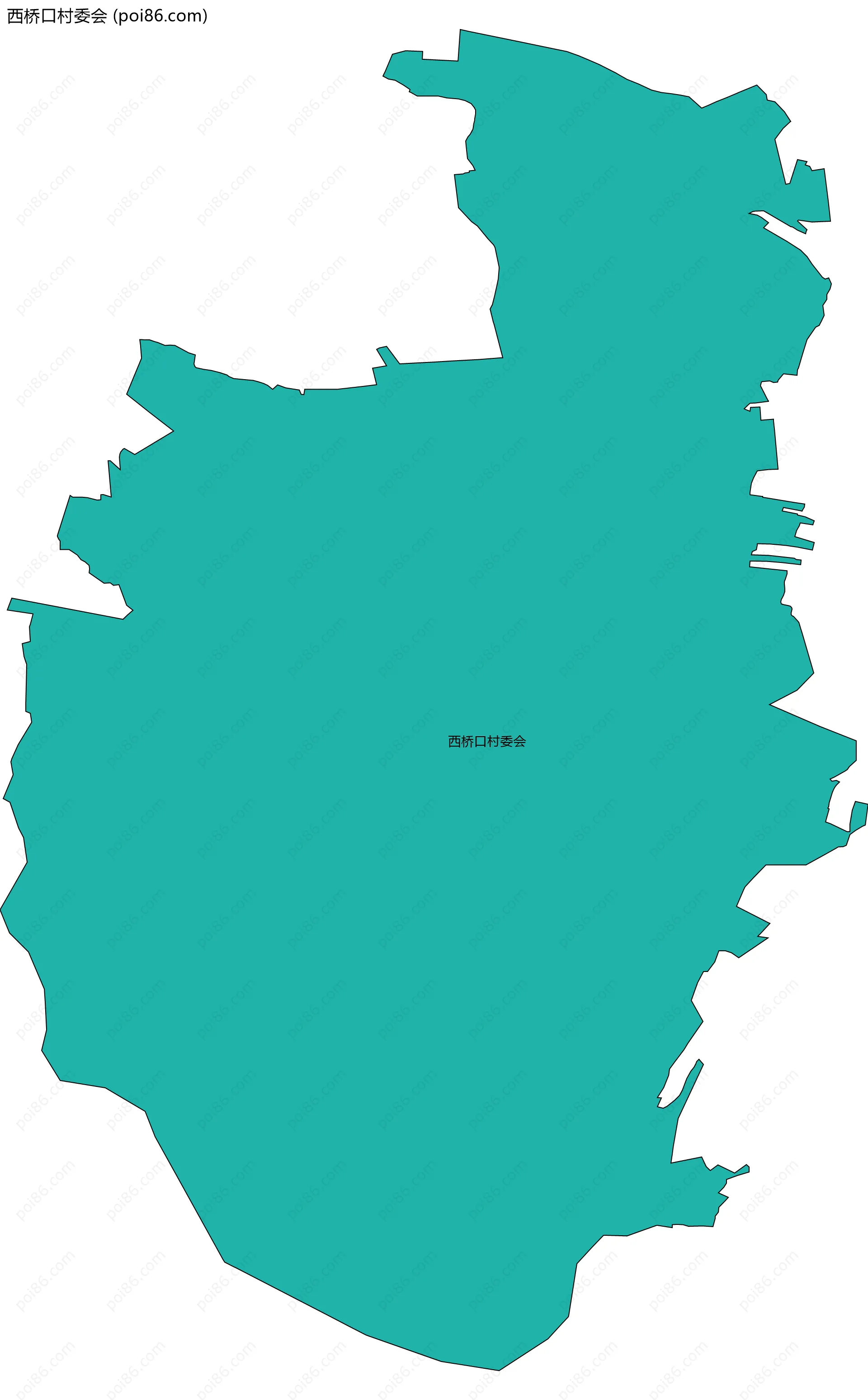 西桥口村委会边界地图