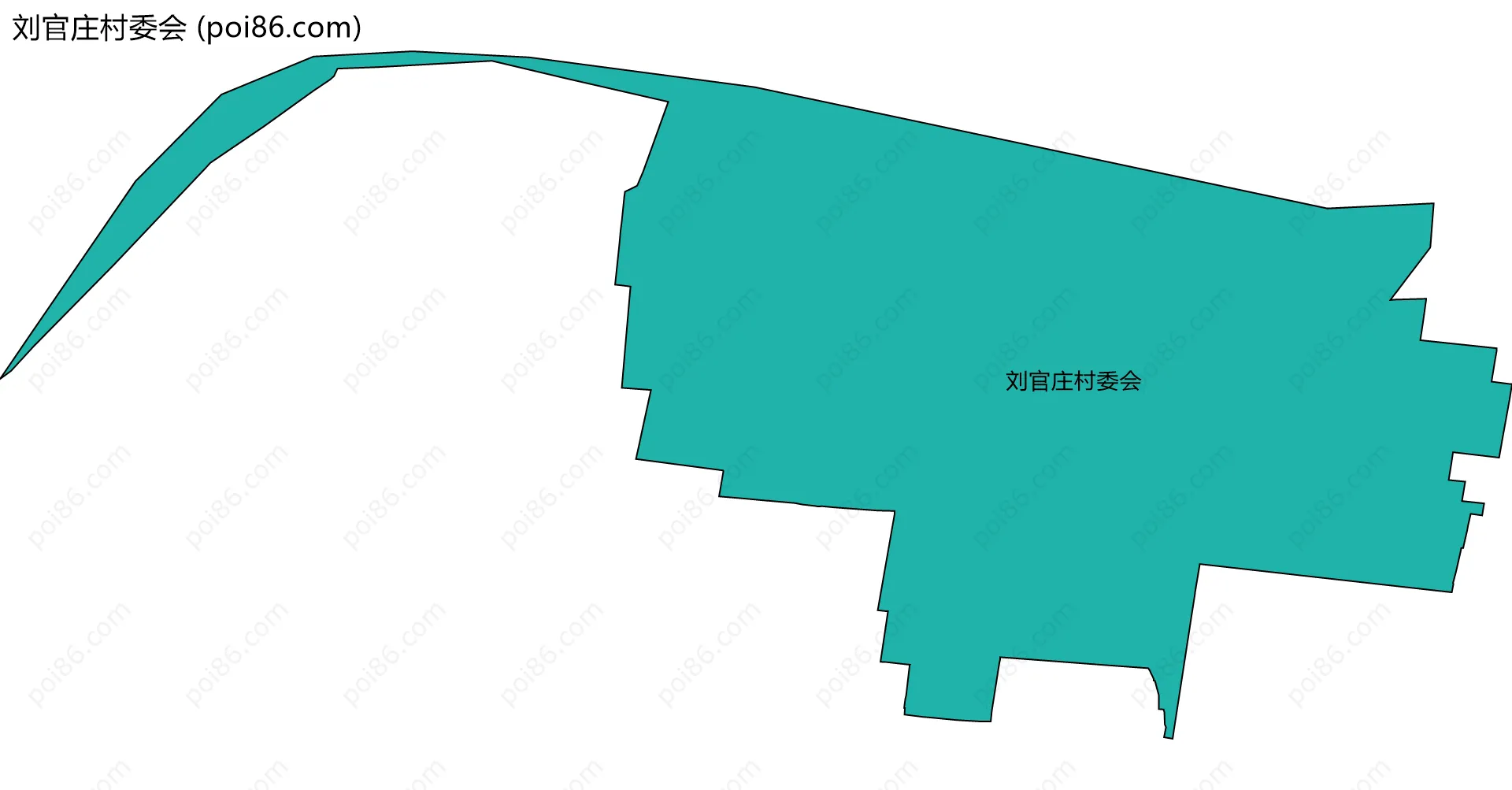 刘官庄村委会边界地图