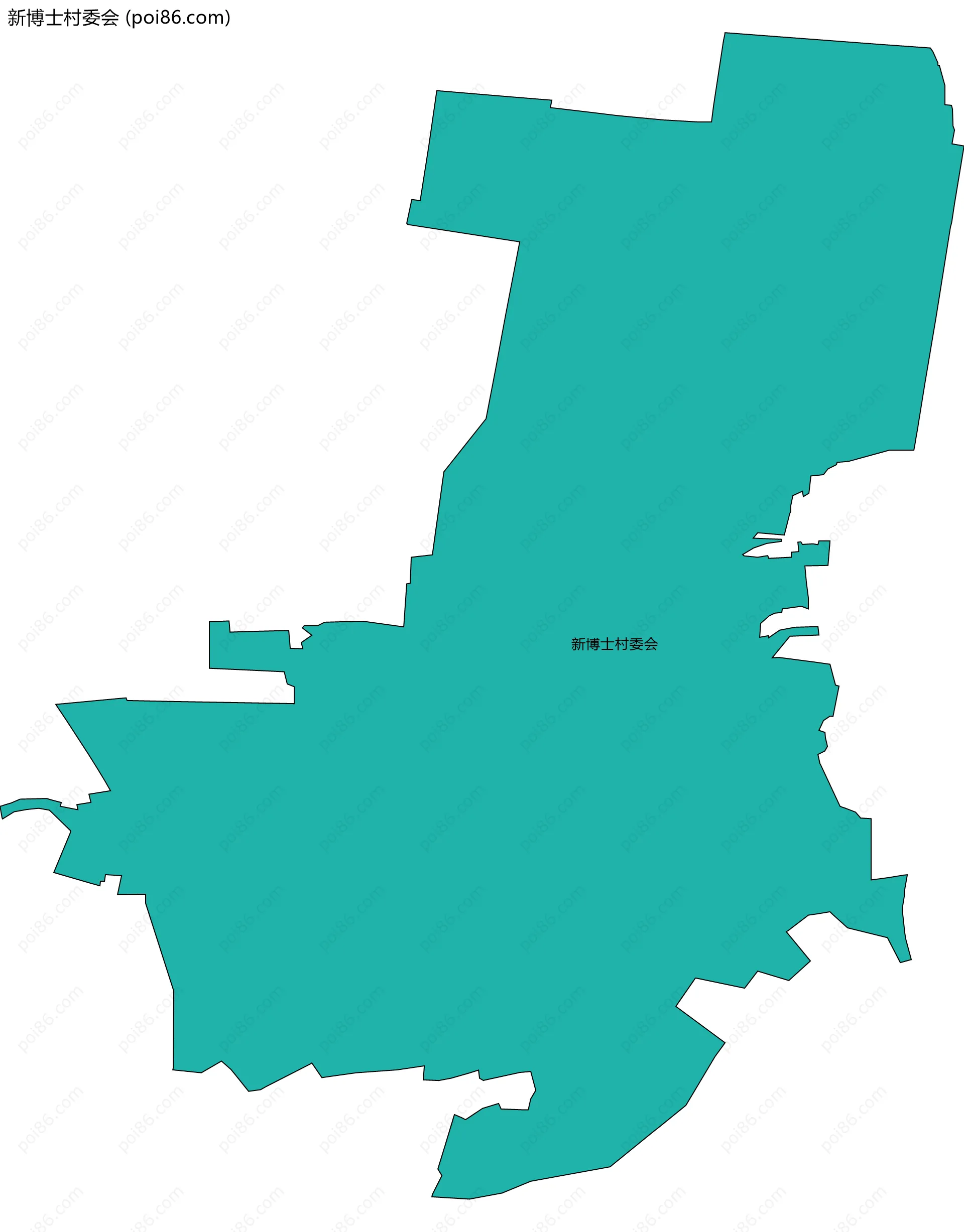 新博士村委会边界地图