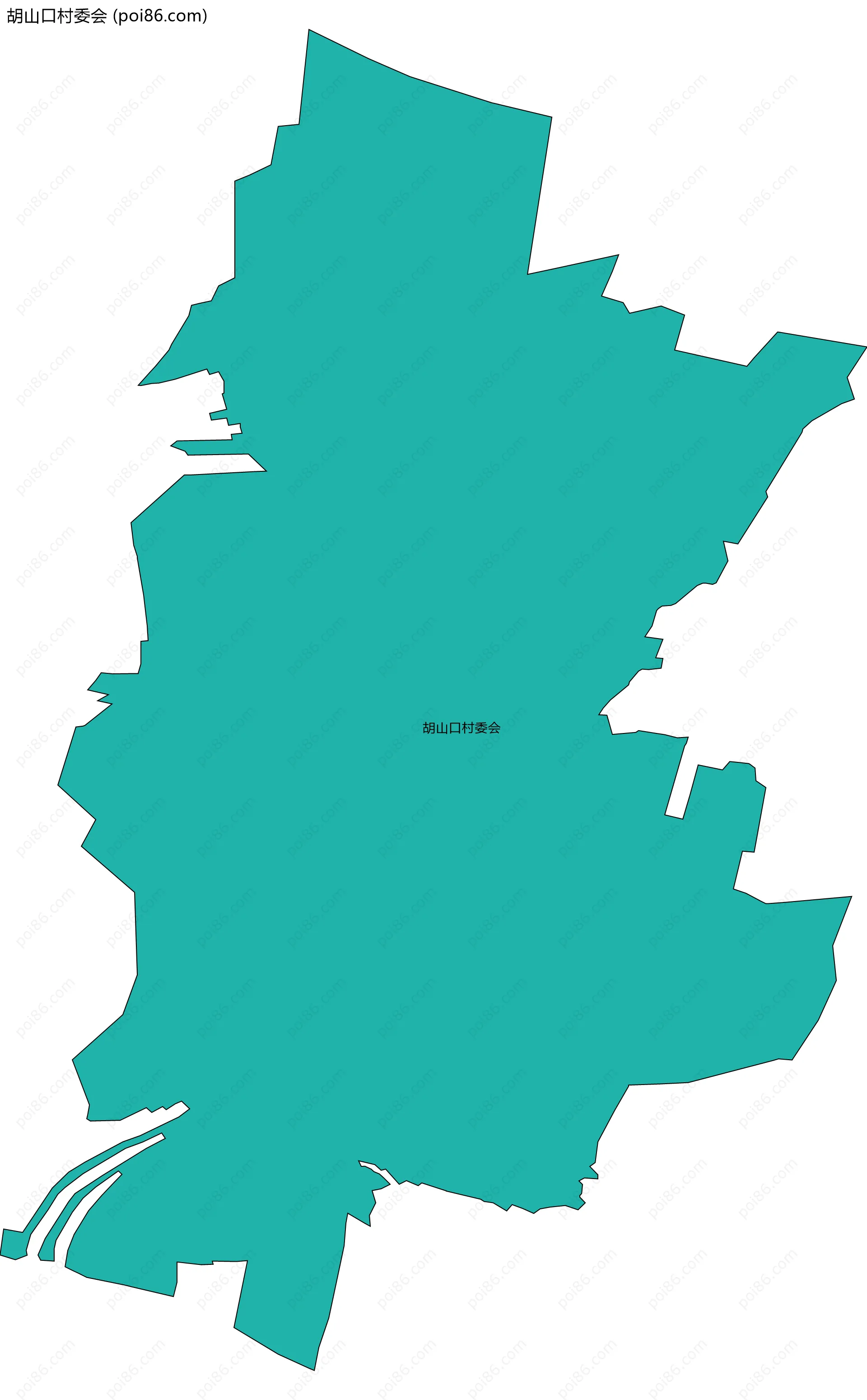 胡山口村委会边界地图