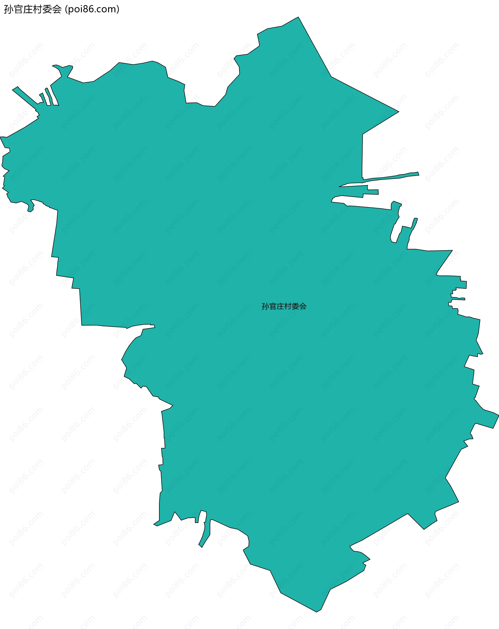 孙官庄村委会边界地图