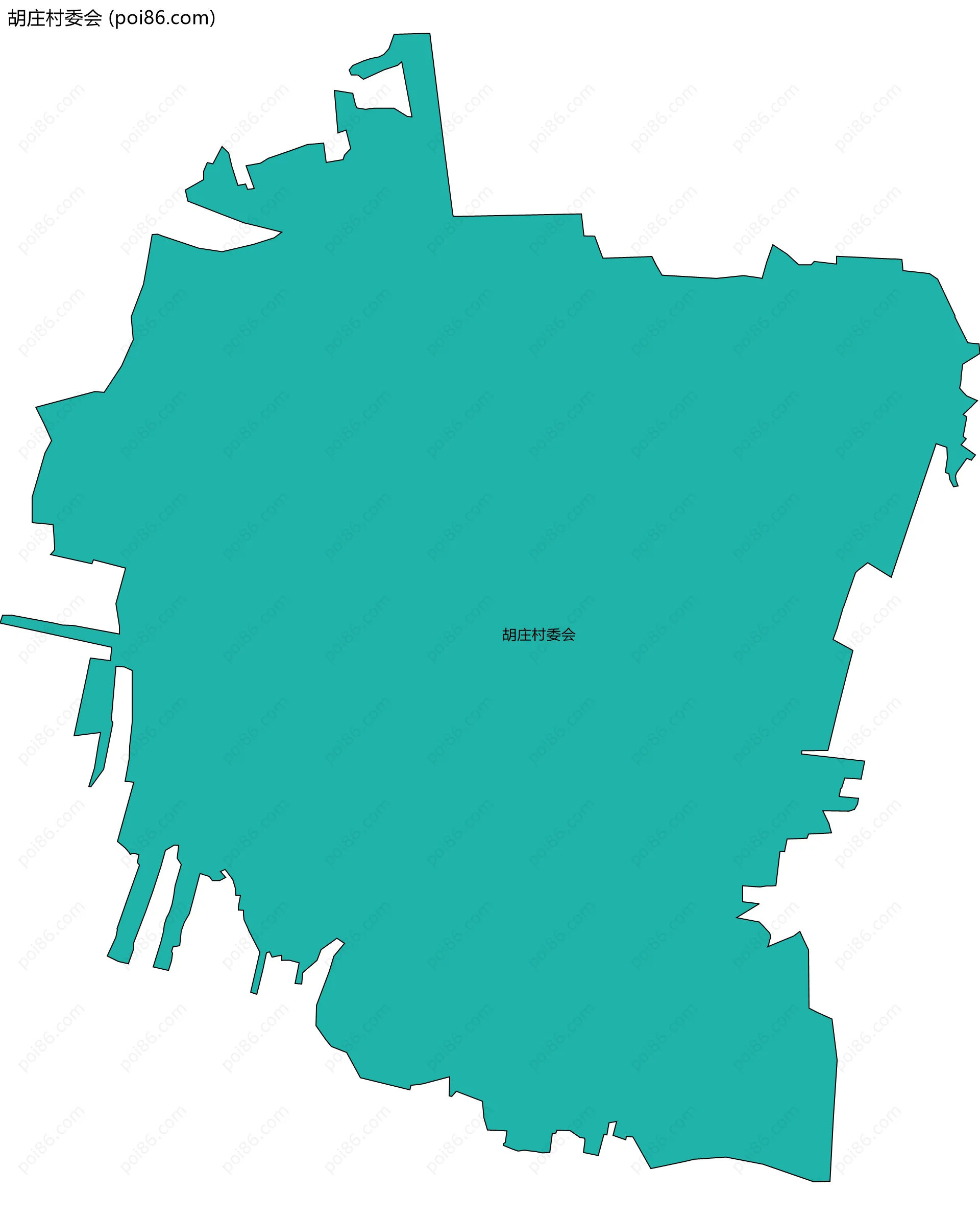 胡庄村委会边界地图