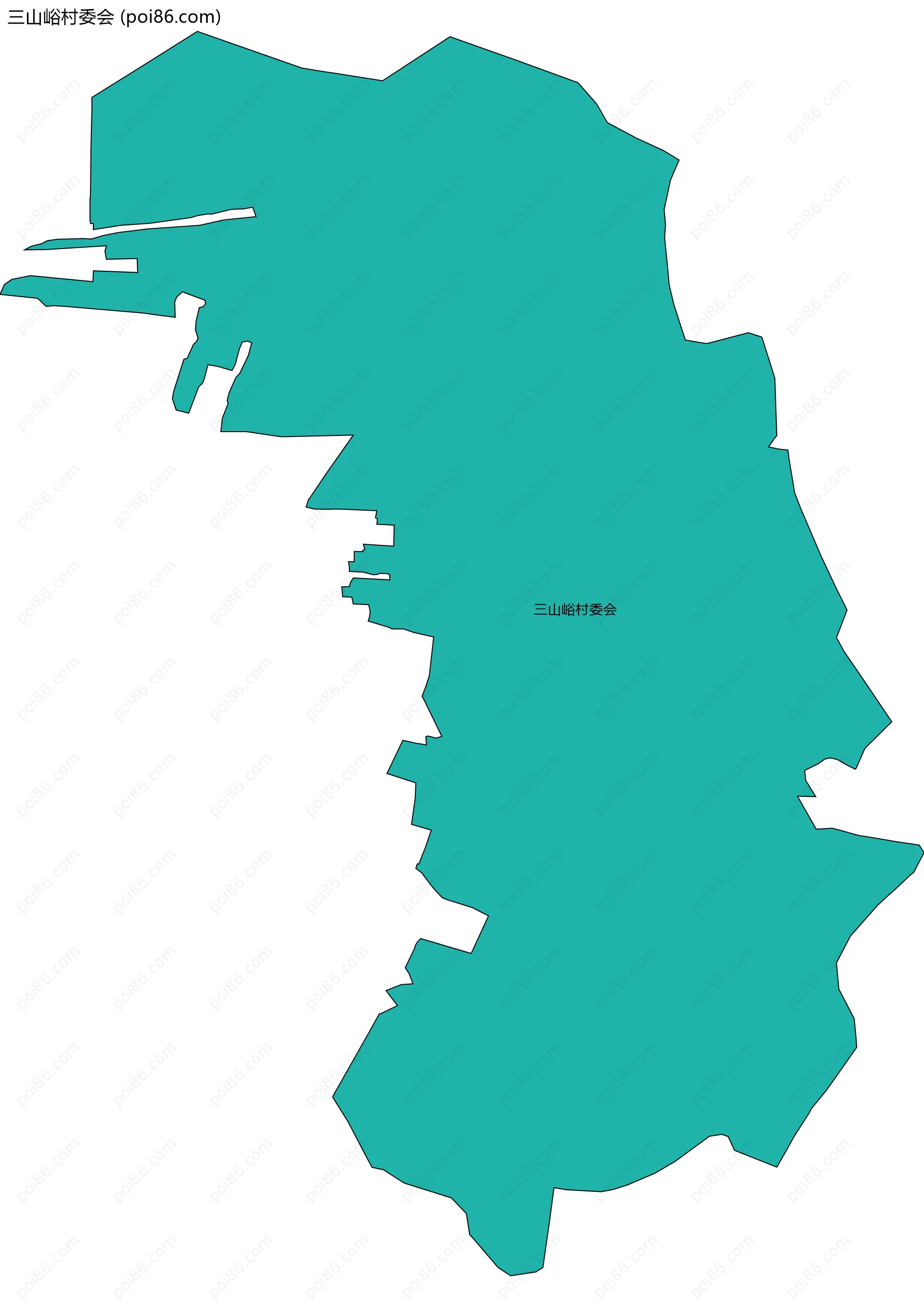 三山峪村委会边界地图