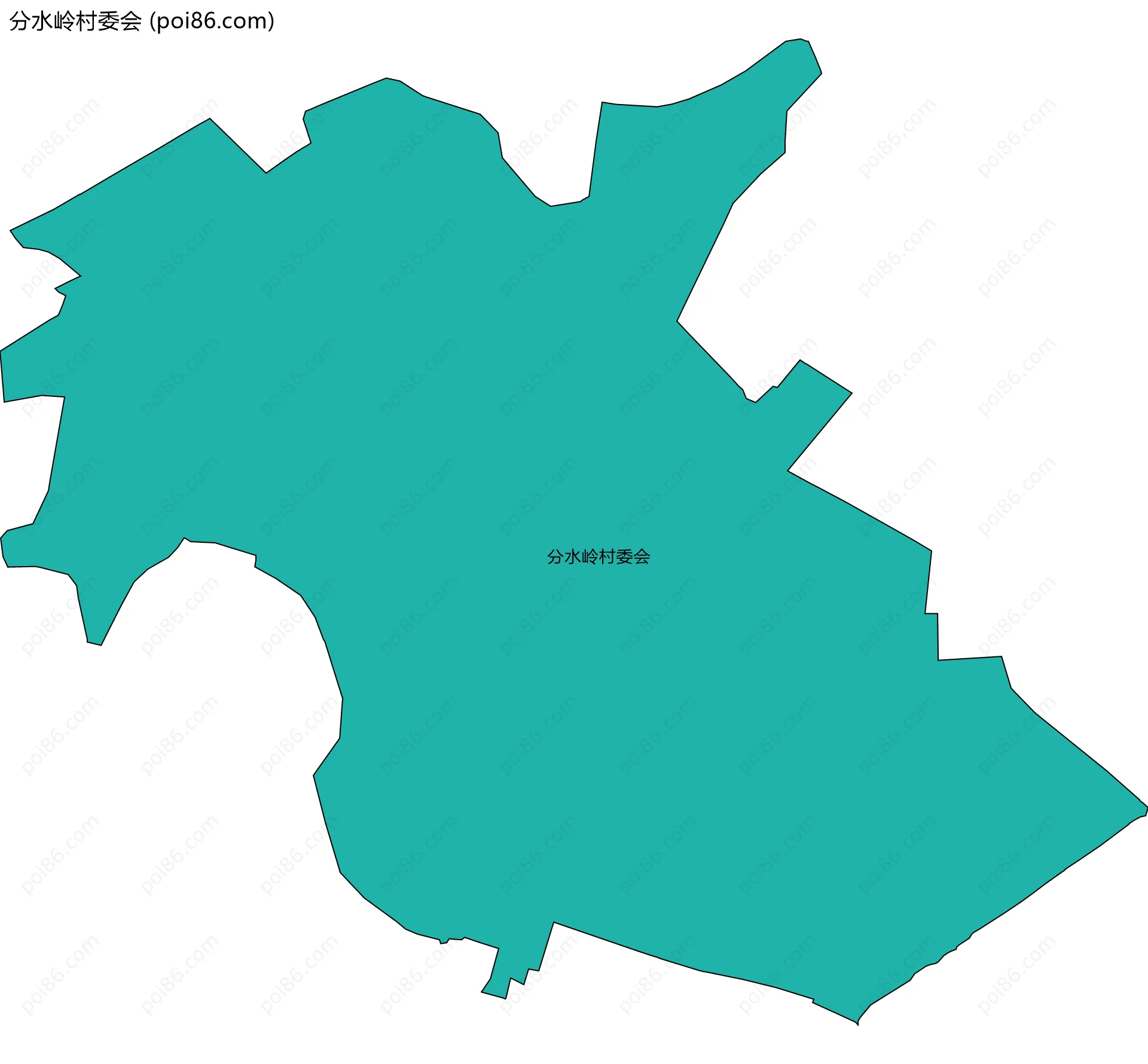 分水岭村委会边界地图