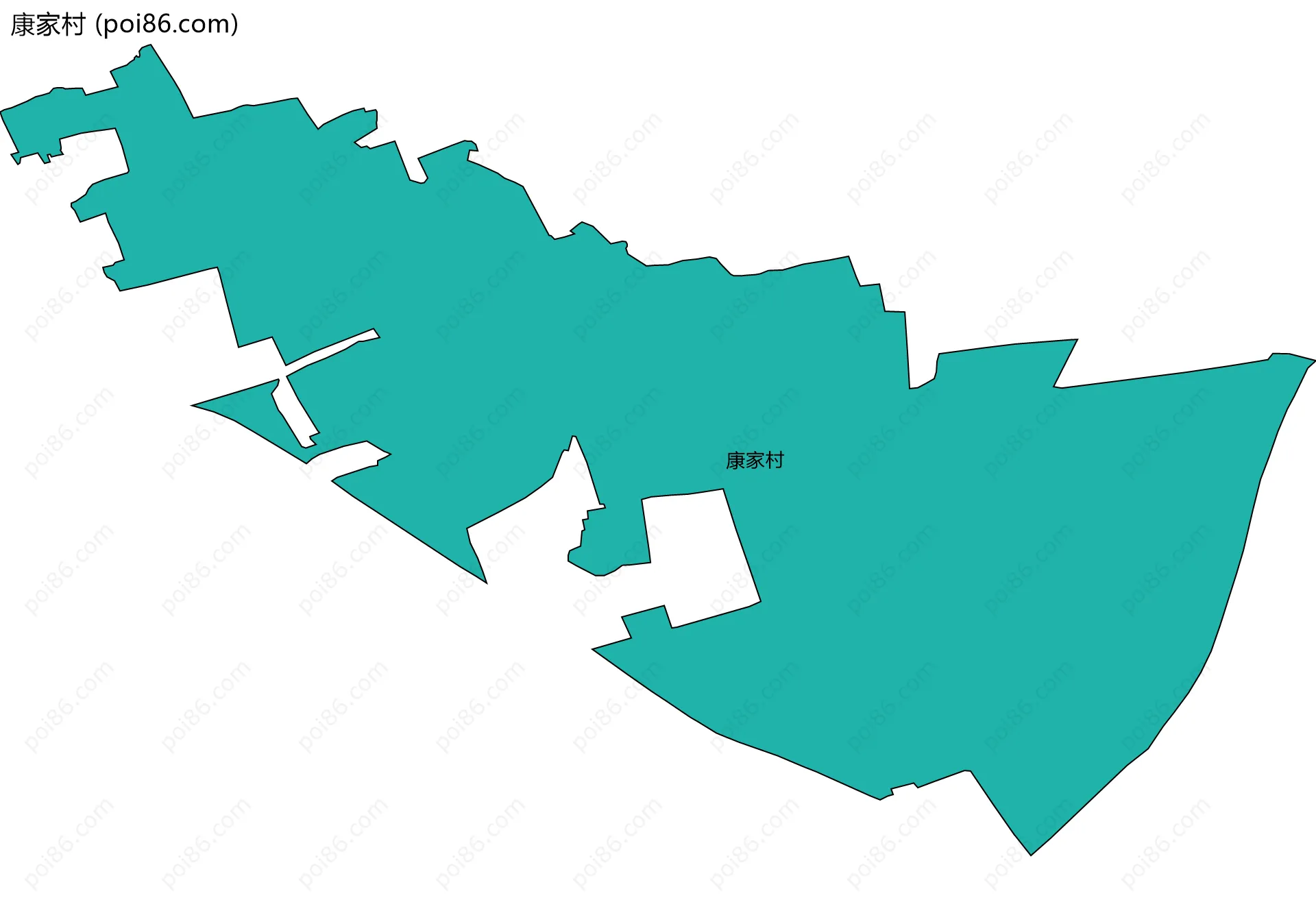 康家村边界地图