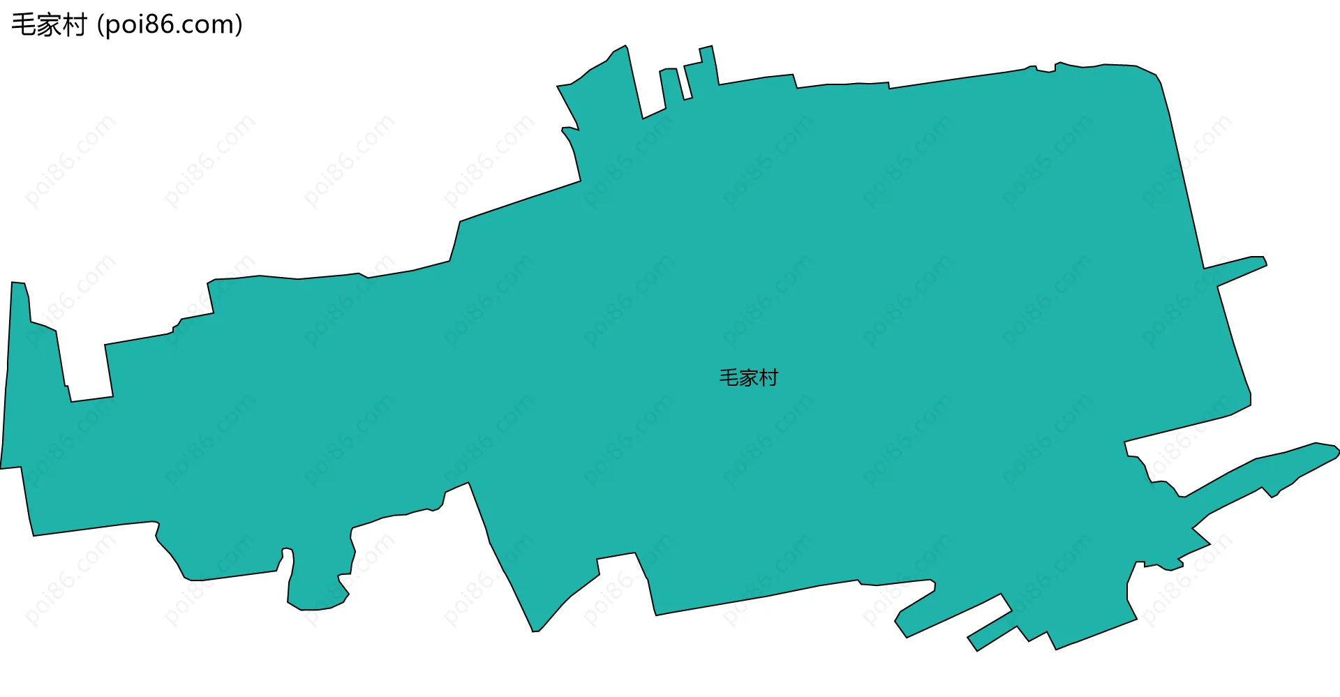 毛家村边界地图