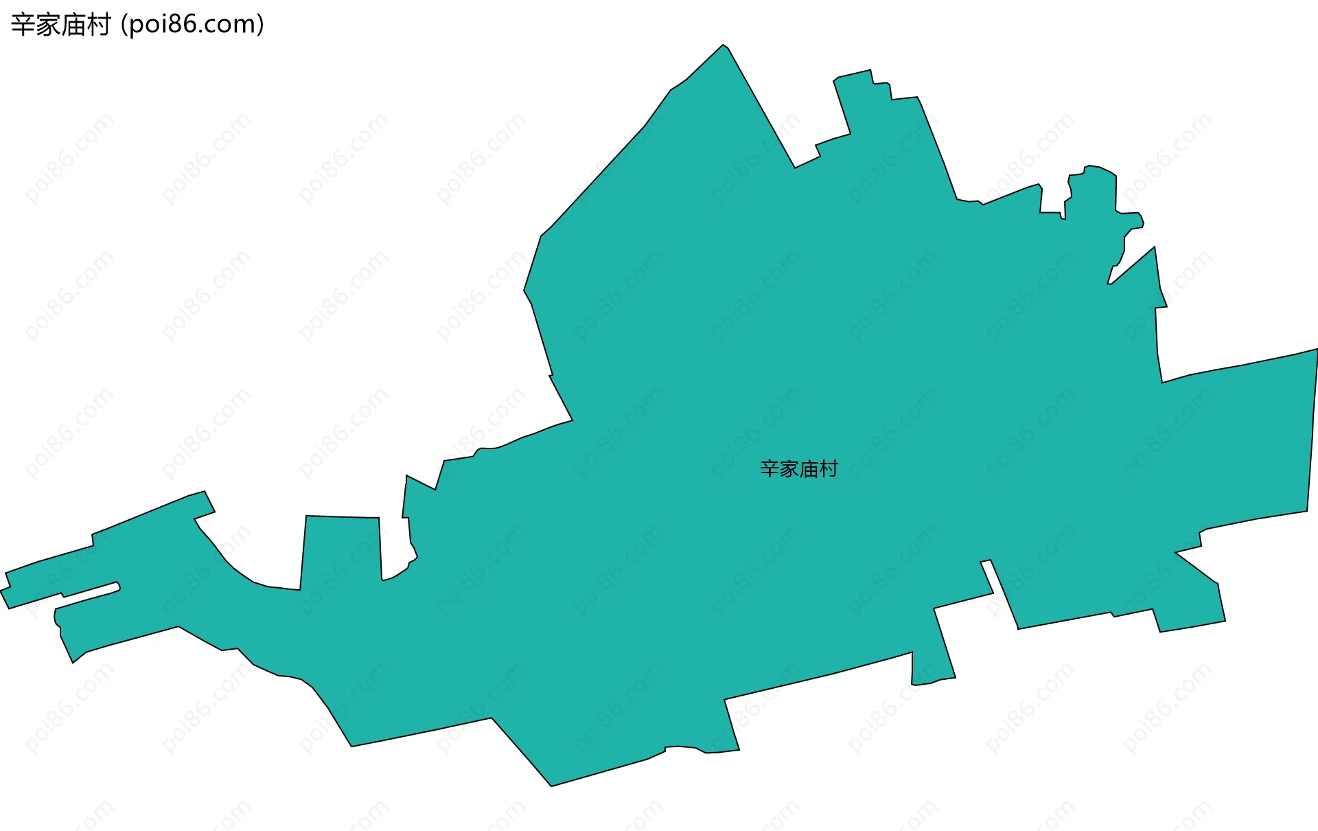 辛家庙村边界地图