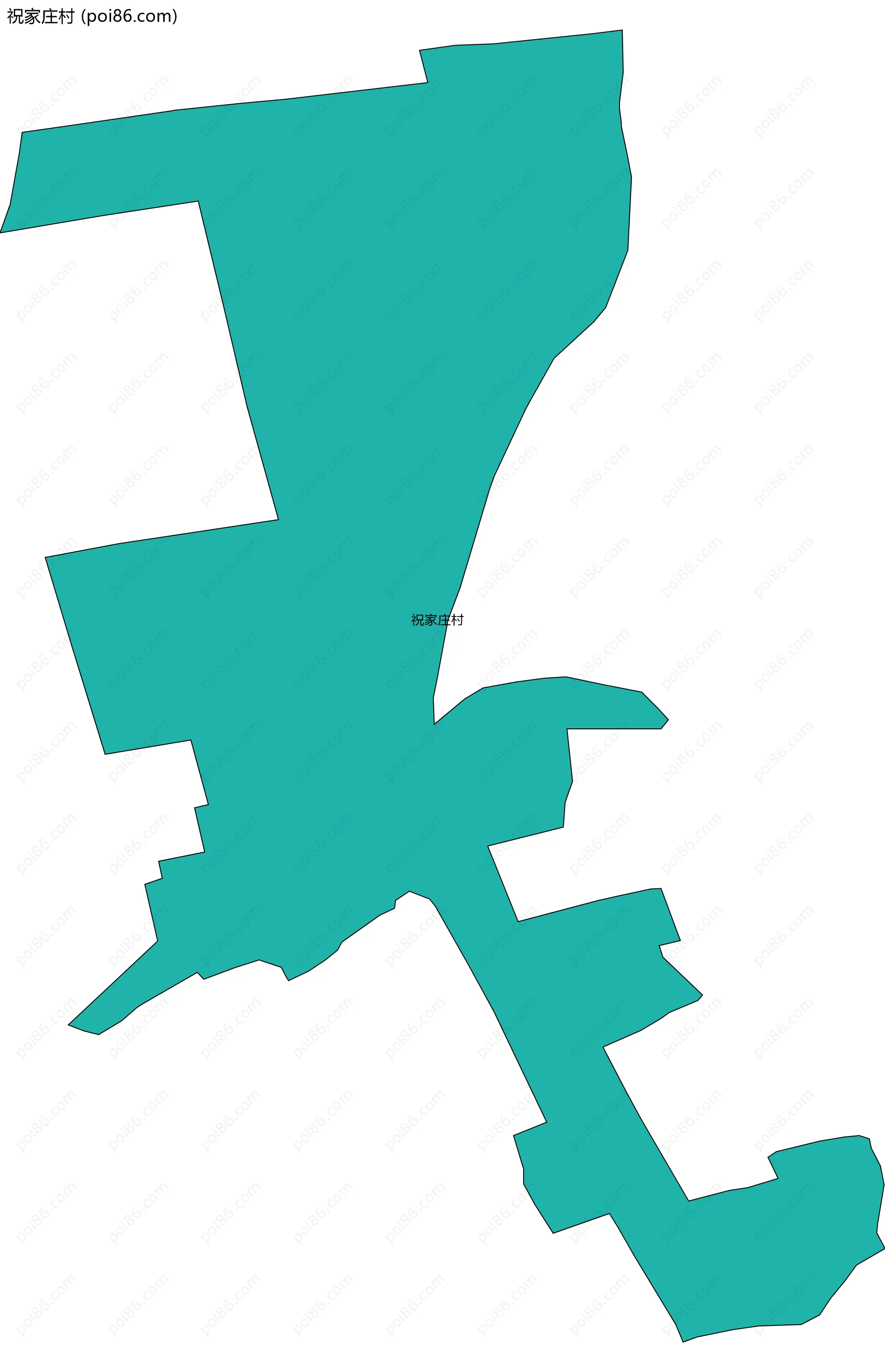 祝家庄村边界地图