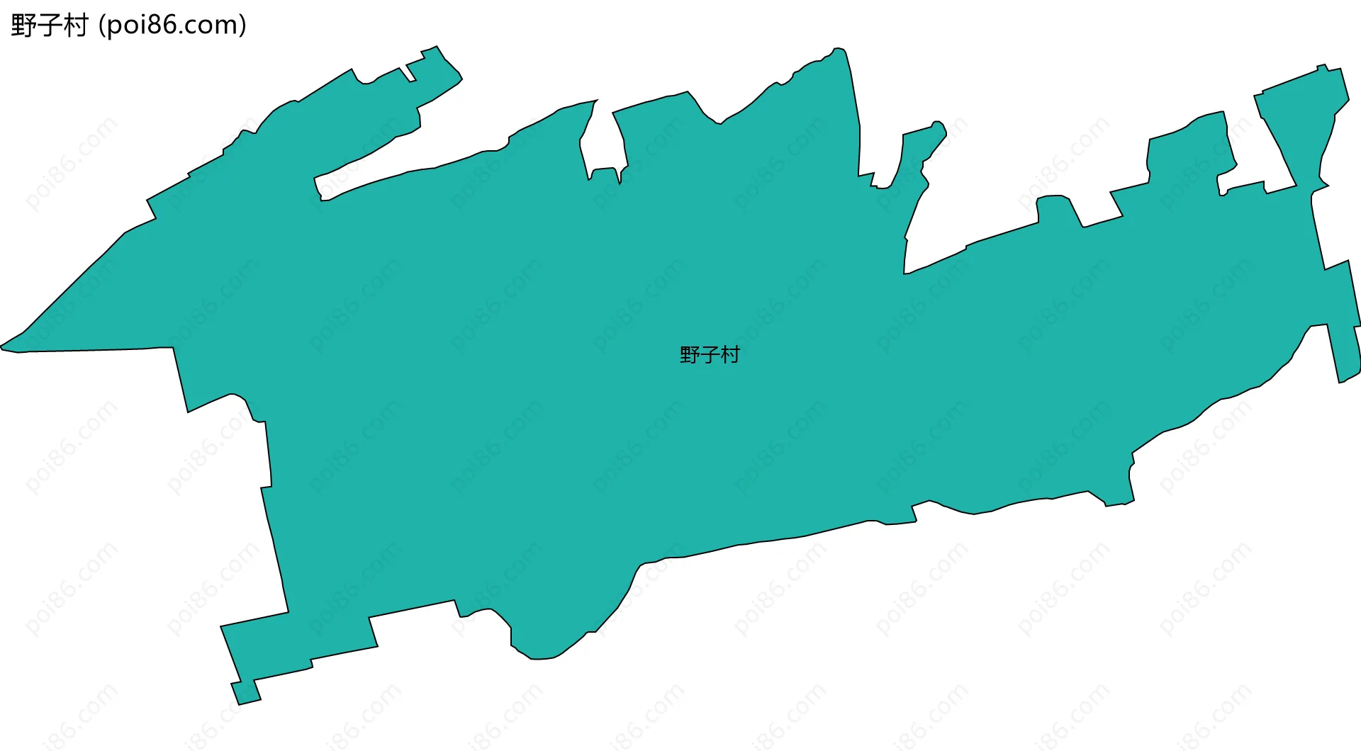 野子村边界地图