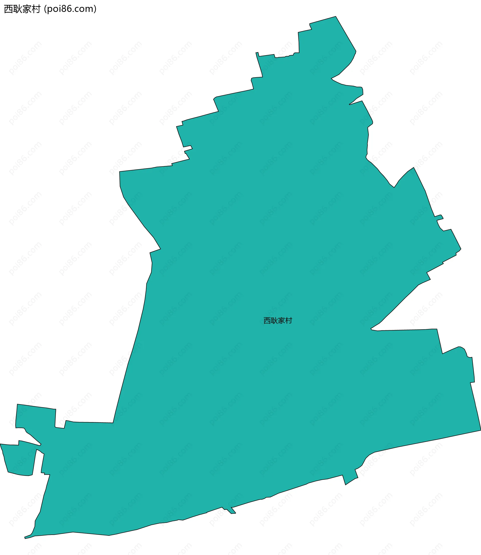 西耿家村边界地图