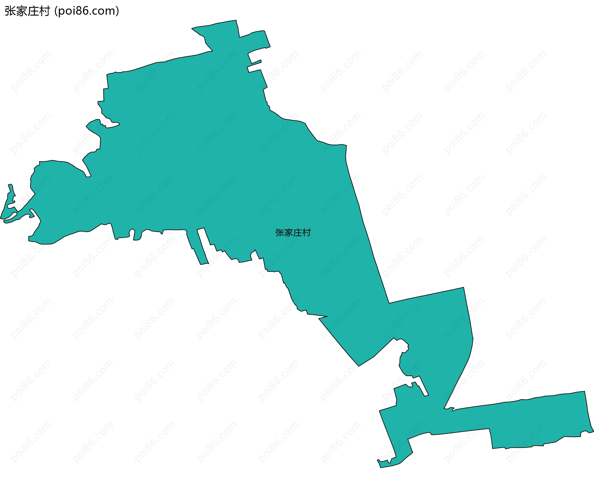 张家庄村边界地图