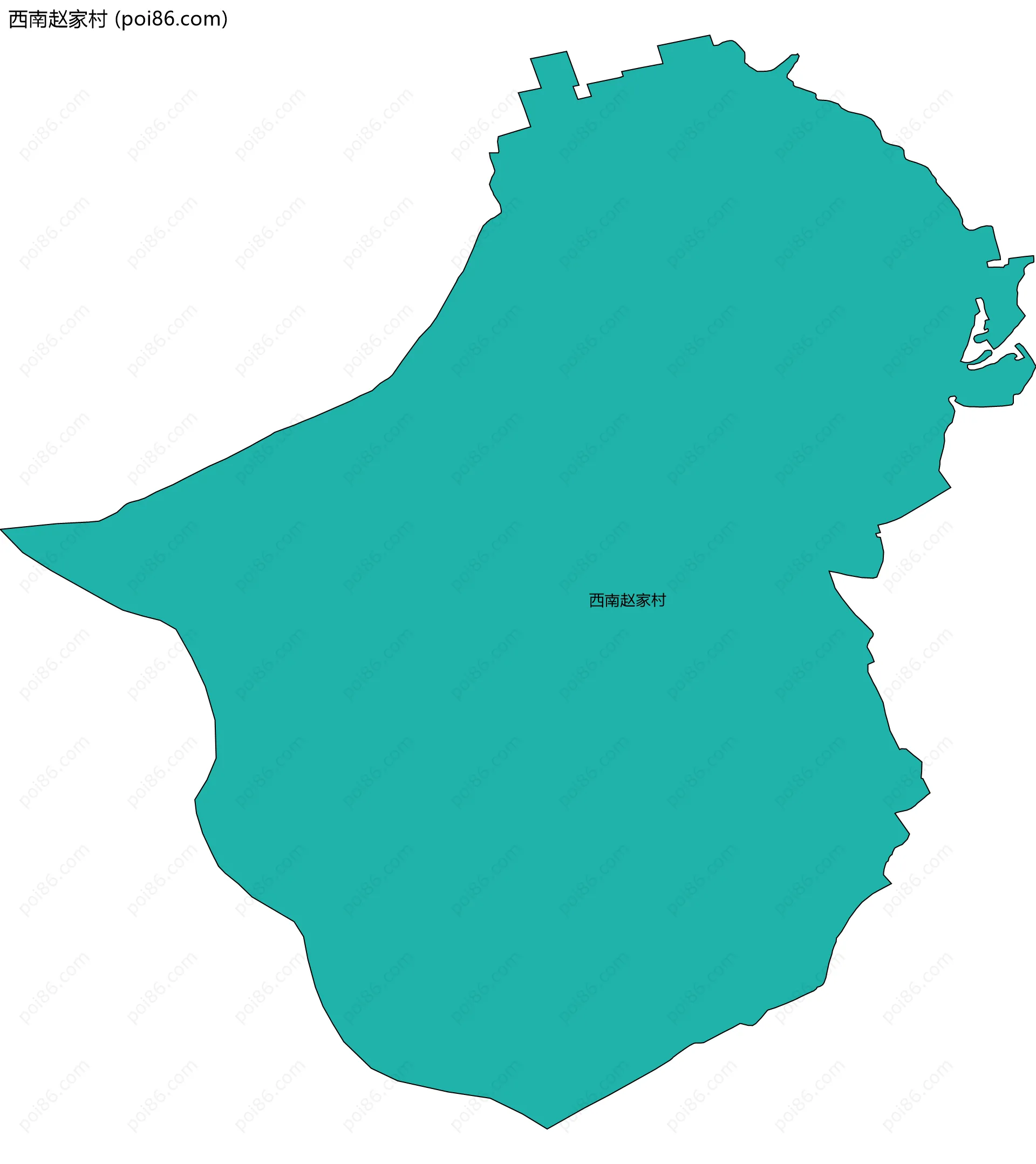 西南赵家村边界地图