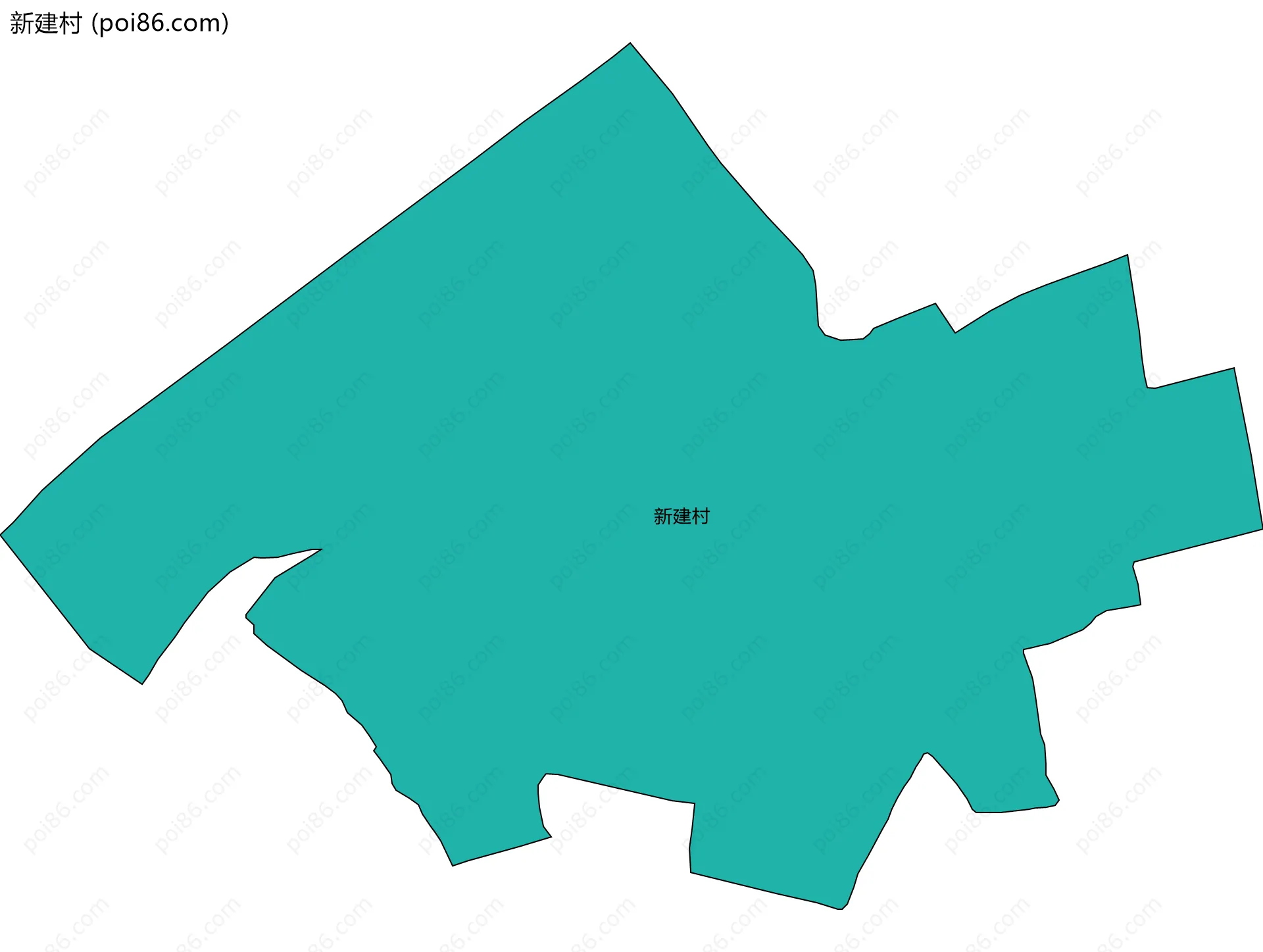 新建村边界地图