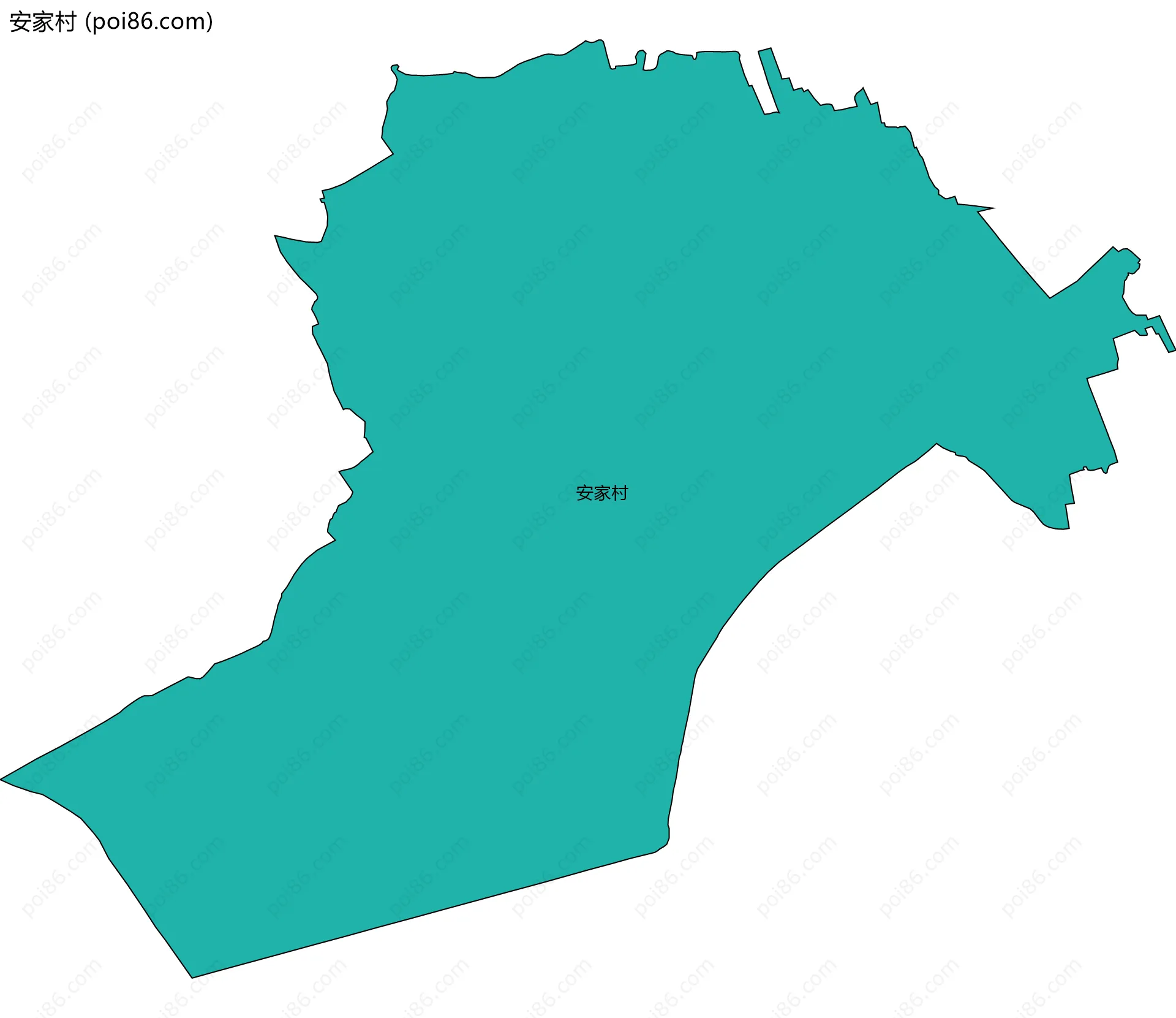 安家村边界地图