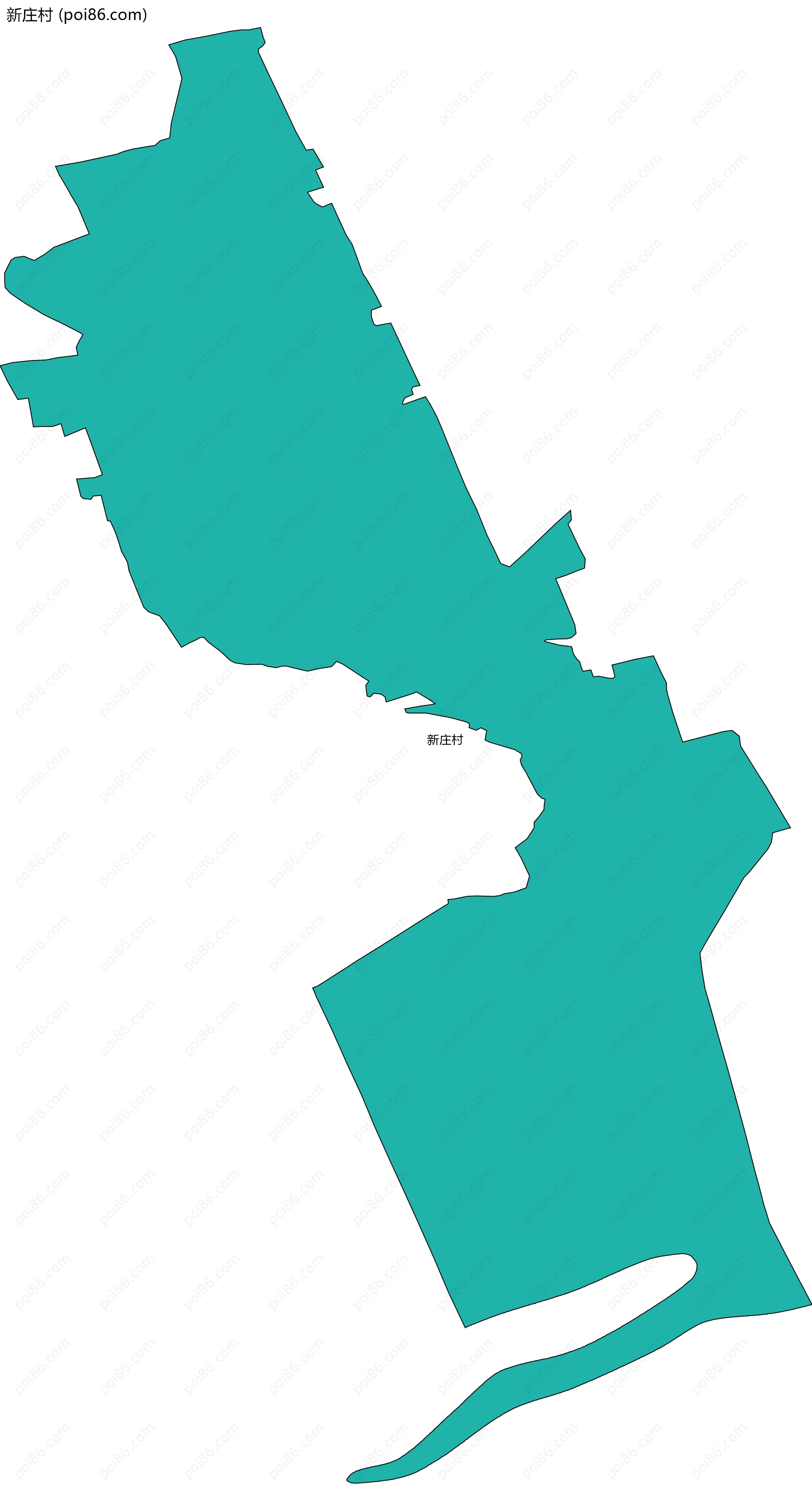 新庄村边界地图
