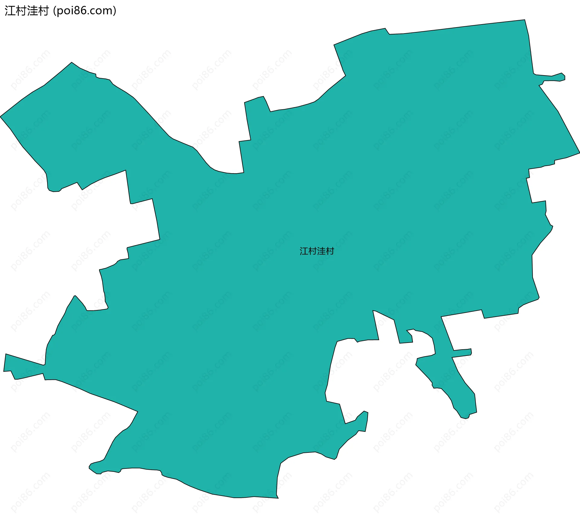 江村洼村边界地图
